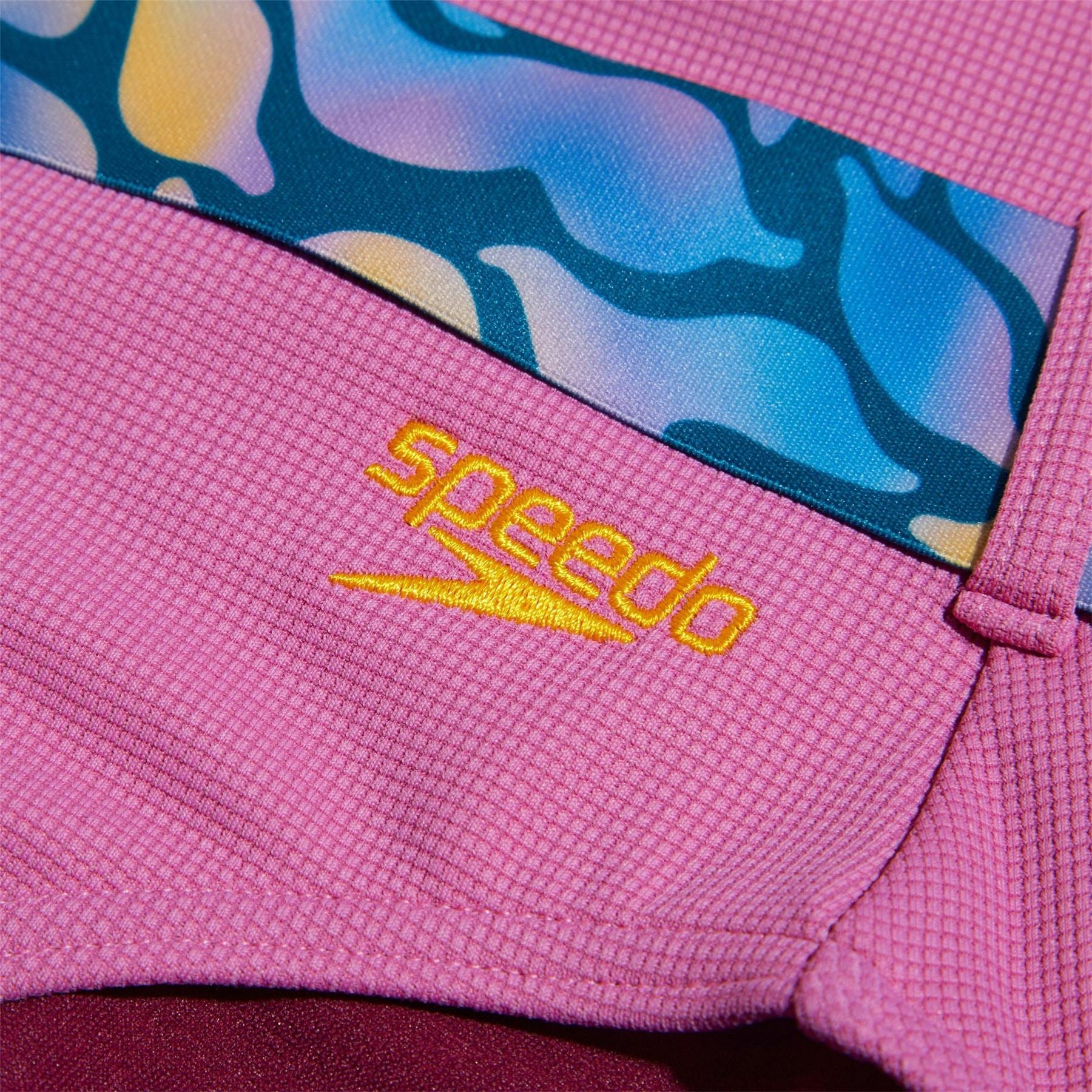 Speedo Belted Deep U Back Abstract Patterned Swimsuit