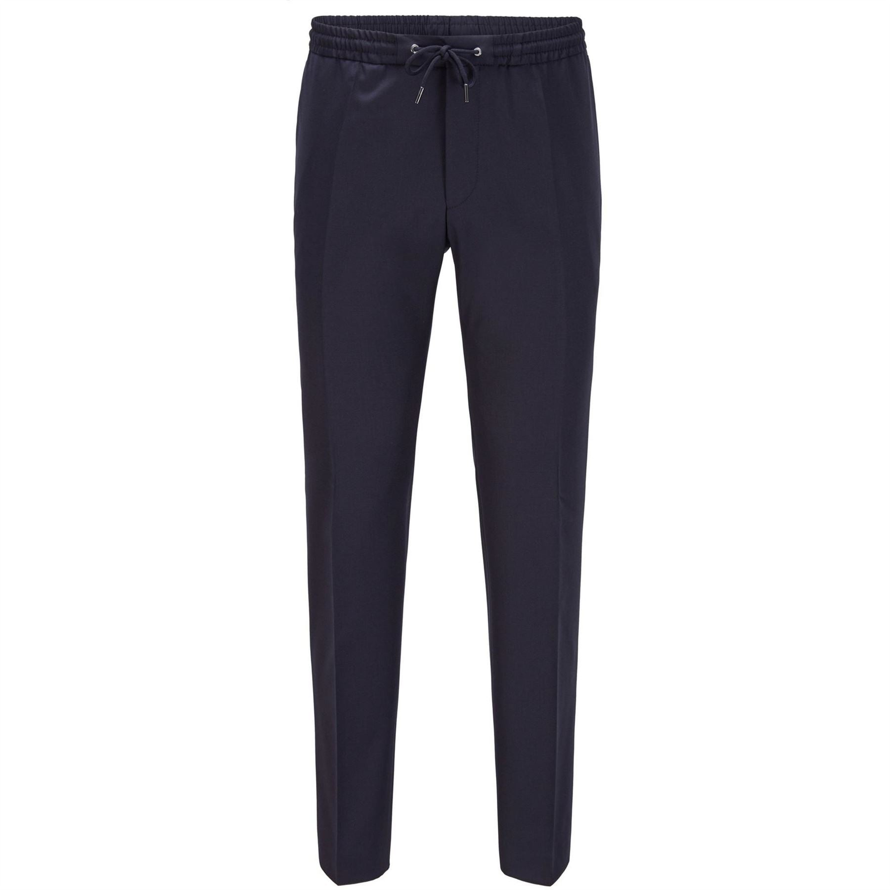 Boss Solid Patterned Slim Elastic Cuff Trousers