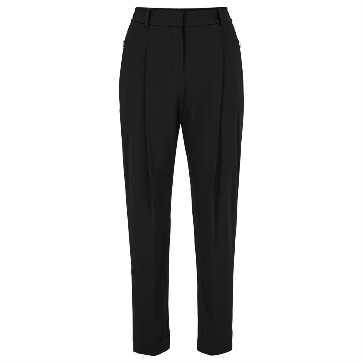 Boss Tocata Wool Blend Relaxed Fit Straight Leg Trousers