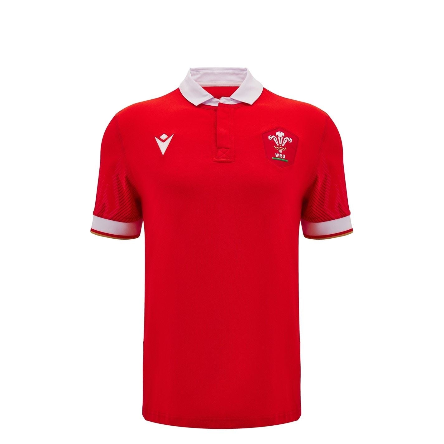 Macron Welsh Rugby Union Collar Home Shirt 2024 Juniors