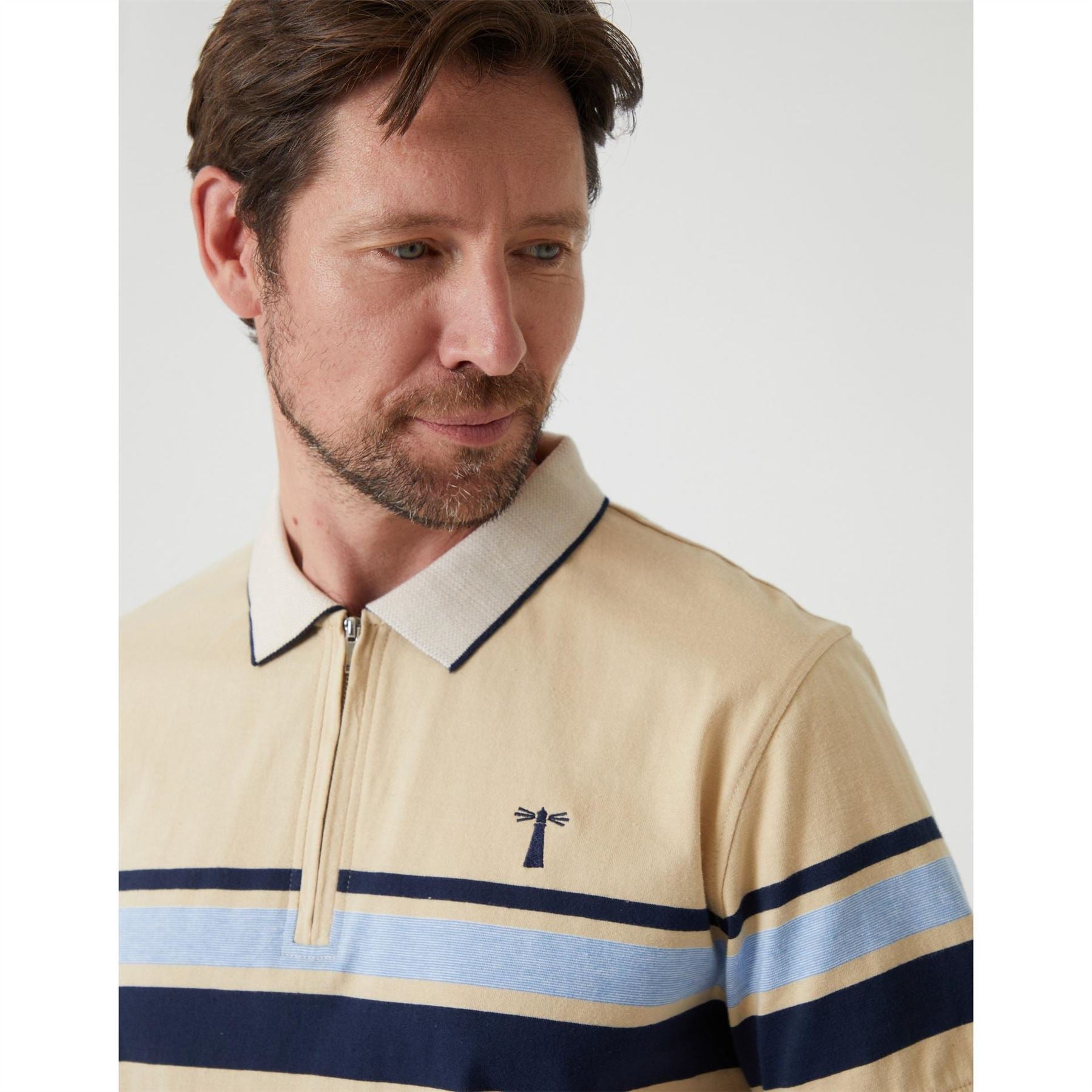 Saltwell Saltwel Zipped Short Sleeve Polo Shirt