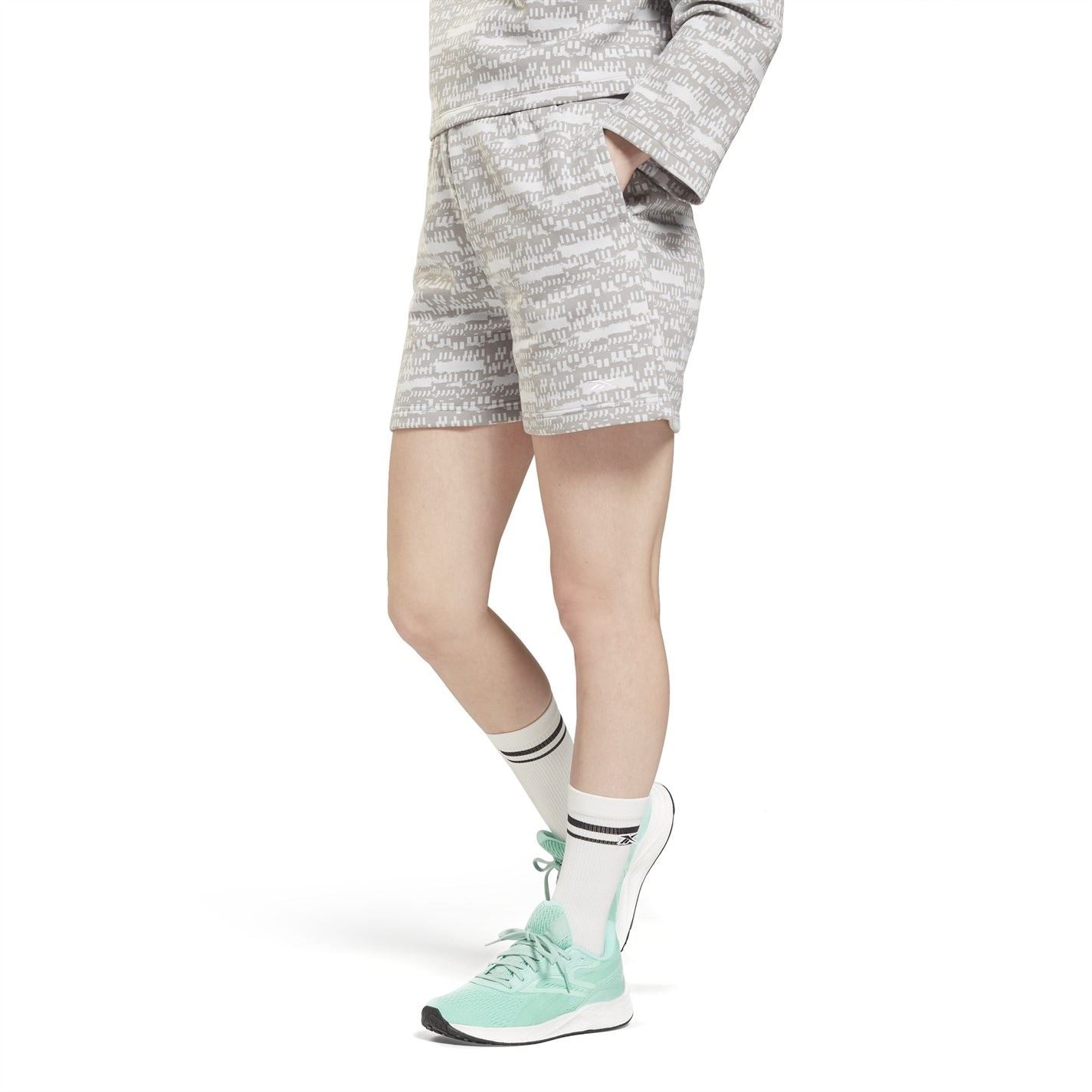 Reebok Womens Myt Printed Shorts Gym Shorts