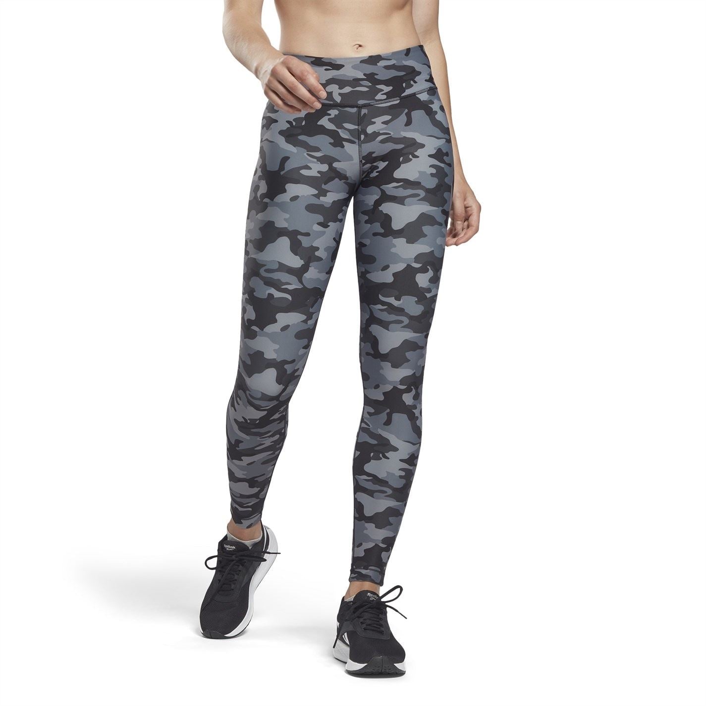 Reebok Womens Lux Bold Camo Print Leggings Gym Legging