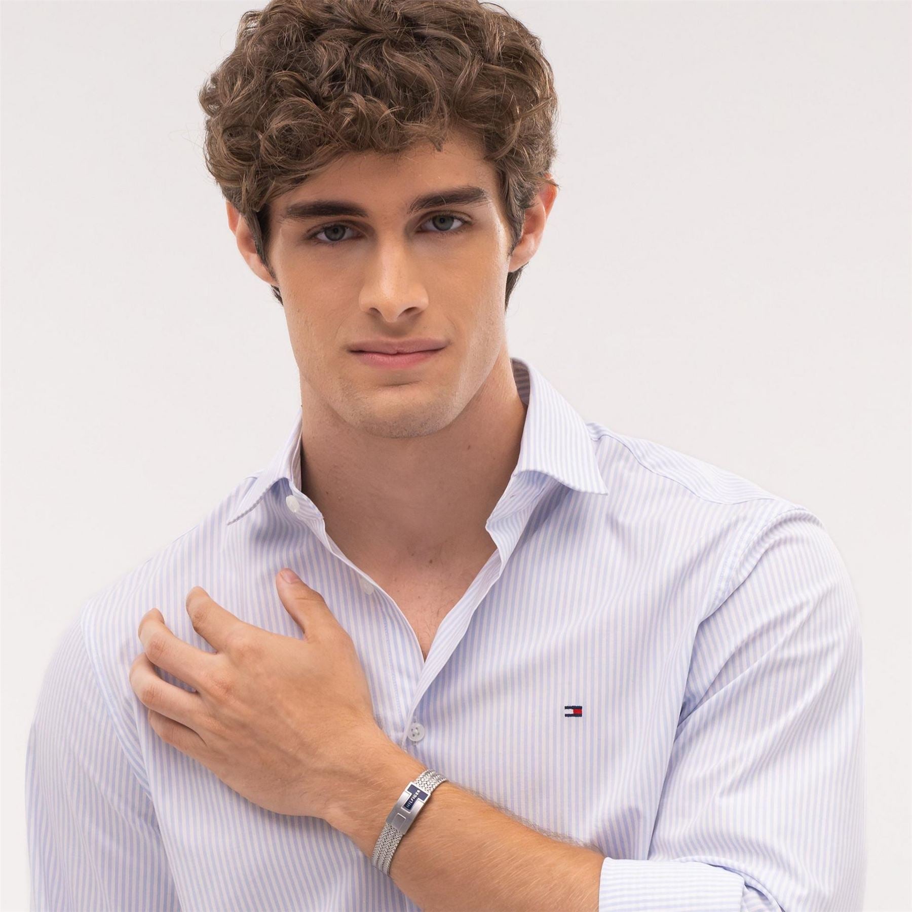 Tommy Hilfiger Hilfiger Men’s Nautical  Stainless Steel Mesh Bracelet