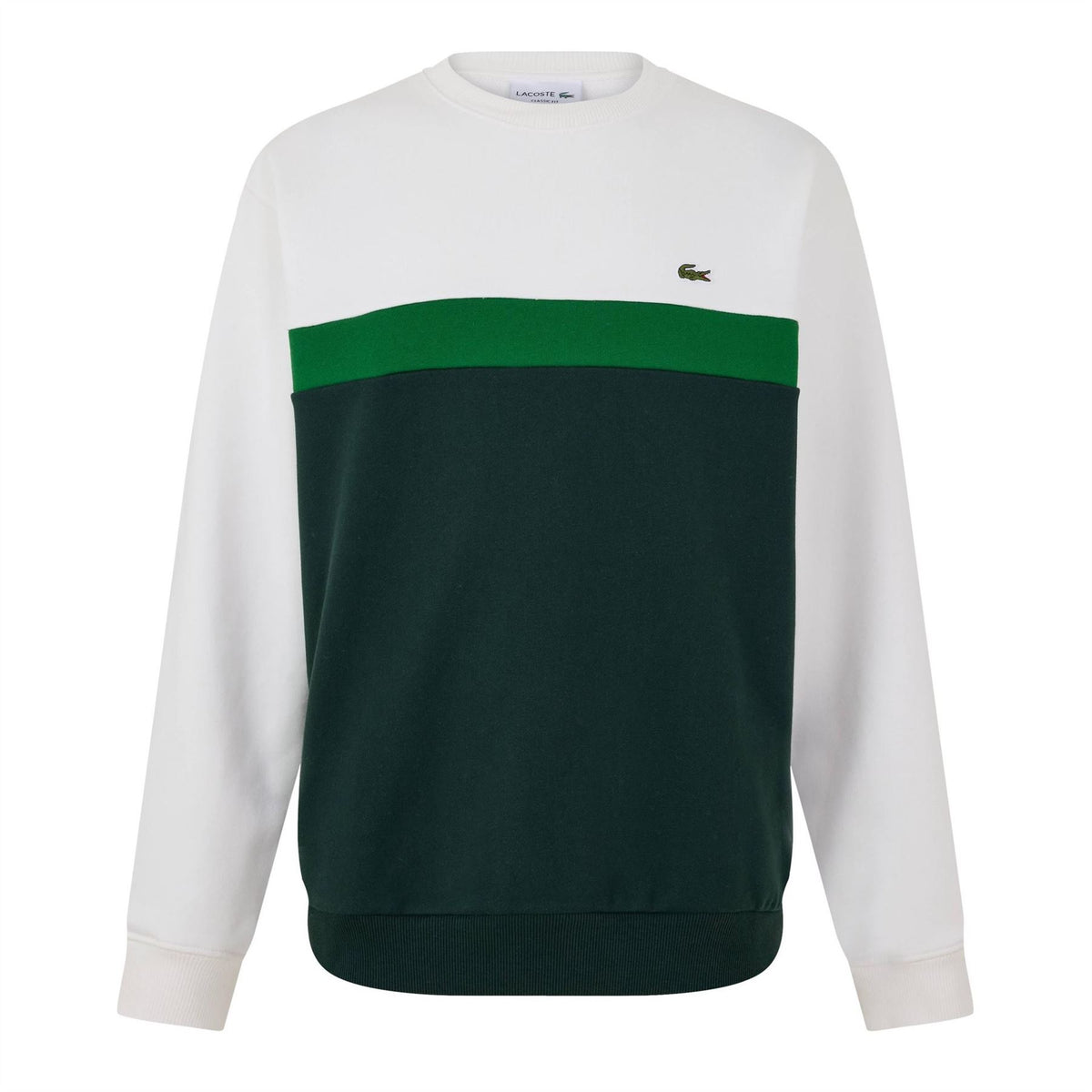 Lacoste Crocodile Print Crew Neck Long Sleeve Sweatshirt