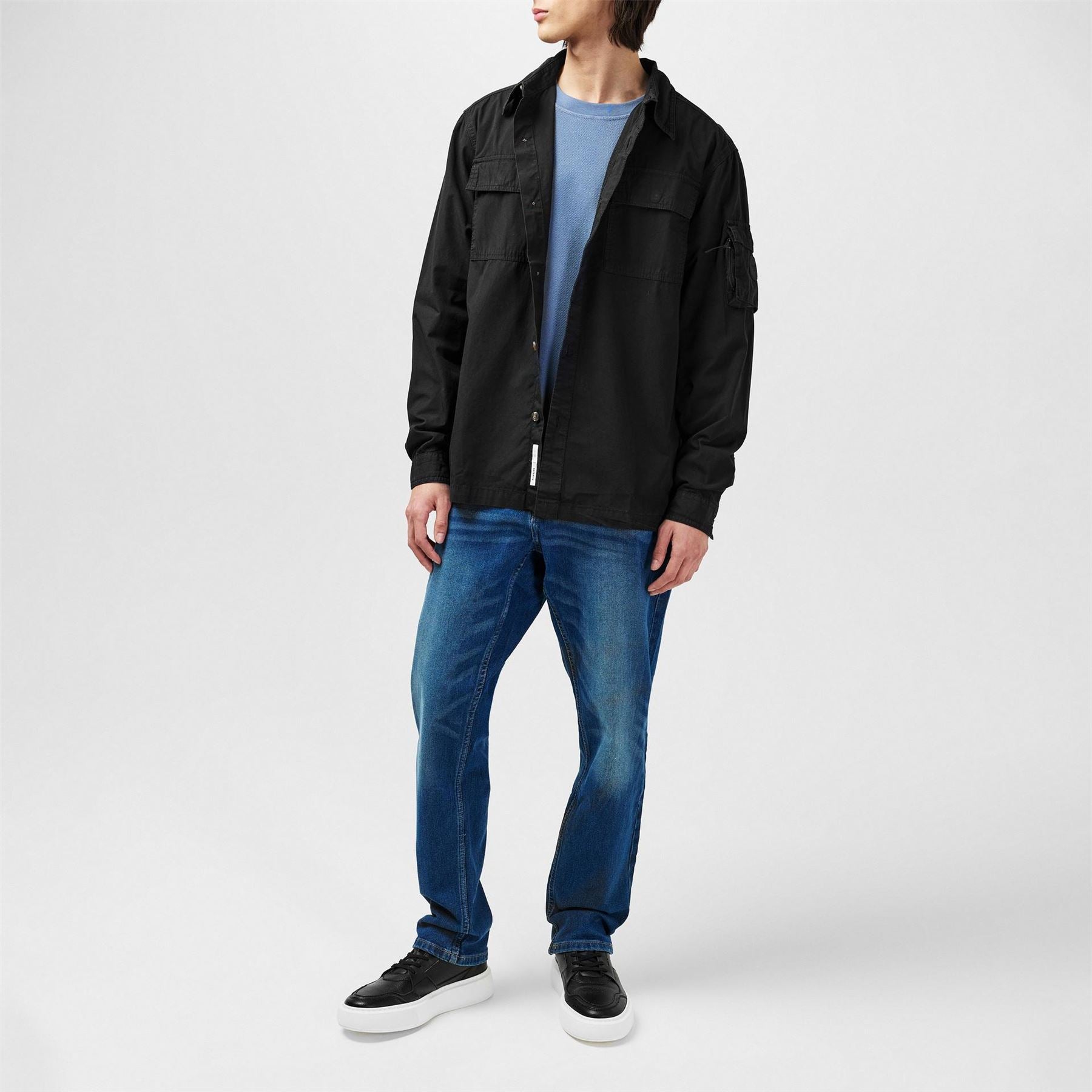 Firetrap Andor Cotton Long Sleeve Utility Overshirt