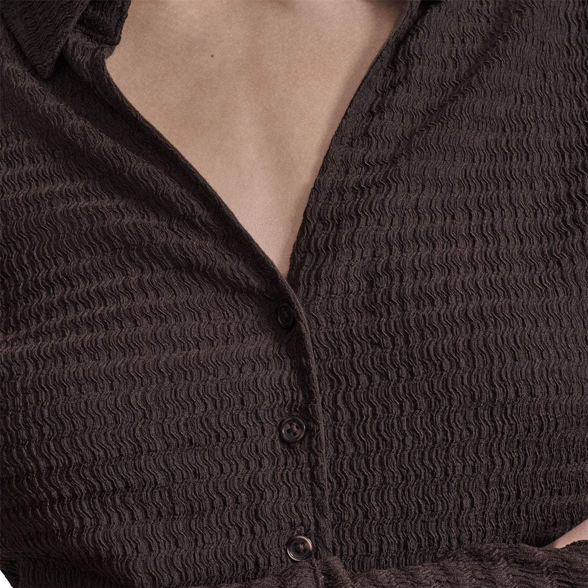DKNY Ripple Lace Side Ruched Shirt