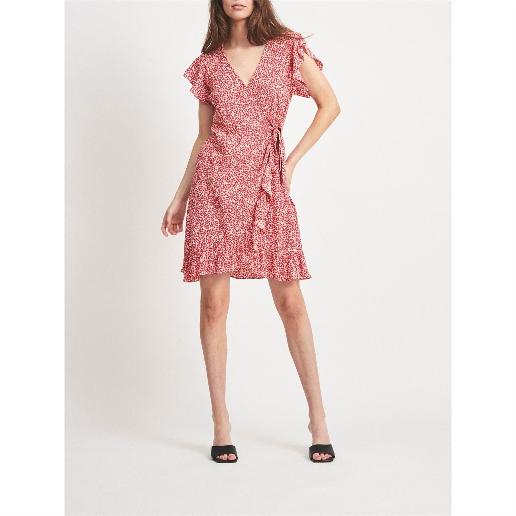 Vila Fini V-Neck Knee Length Wrap Dress