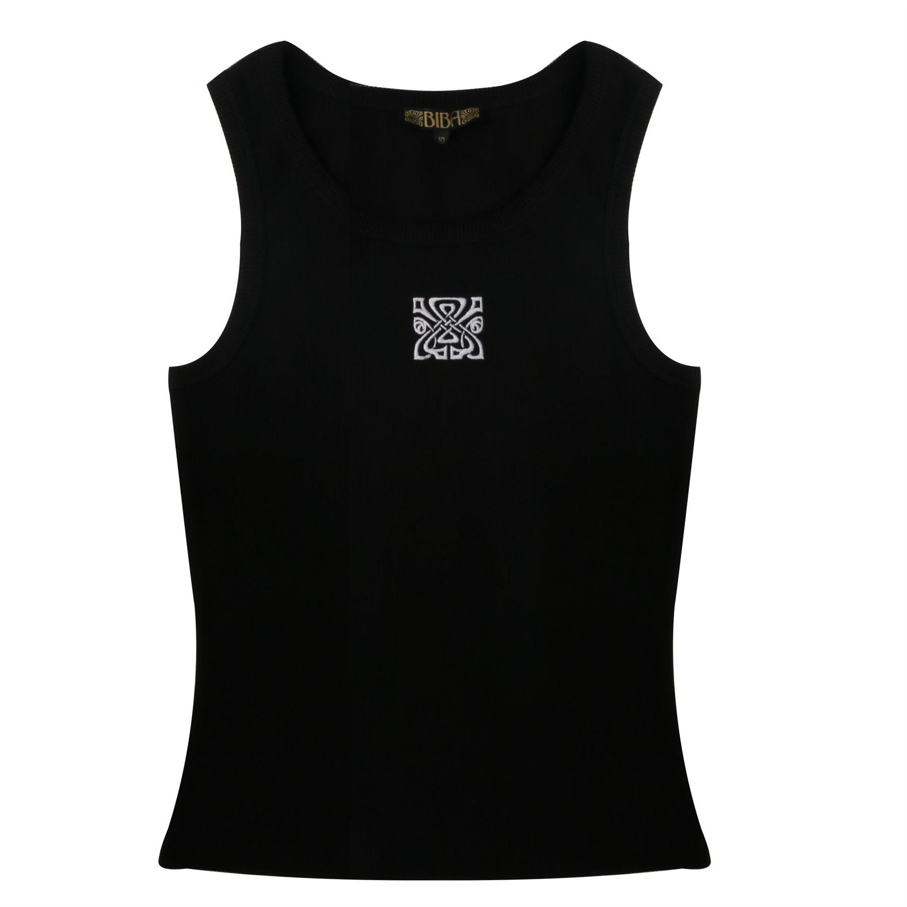 Biba Logo Racerback Embroidered Slim Fit Vest