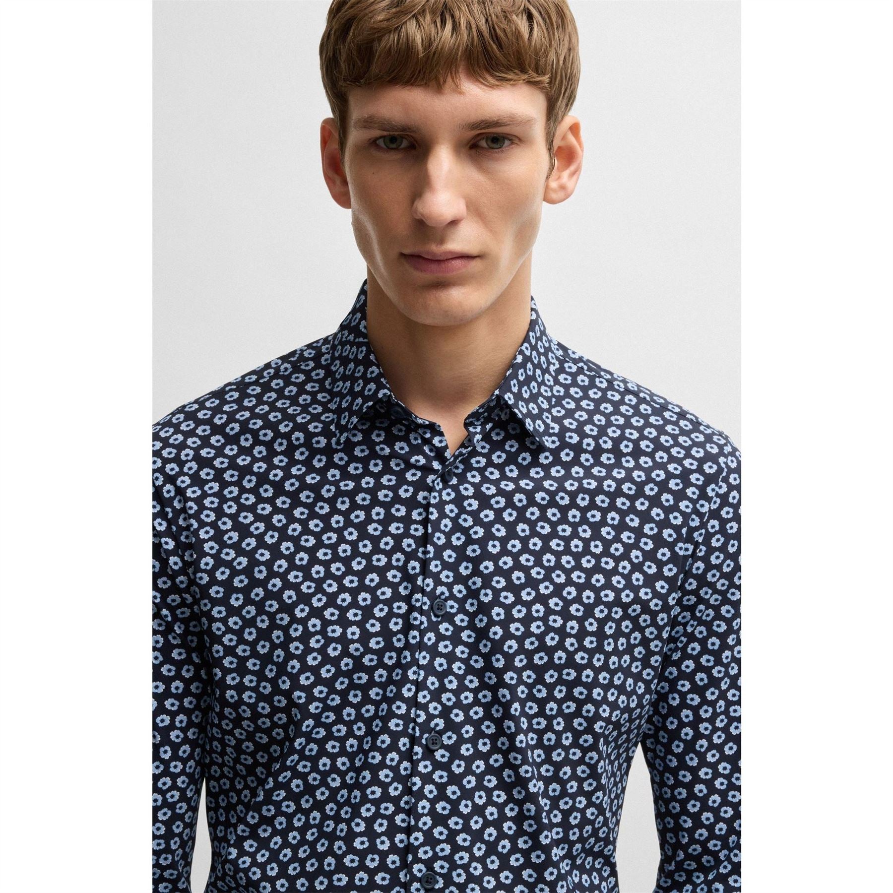Boss P Roan Kent C1 233 Patterned Long Sleeve Shirt