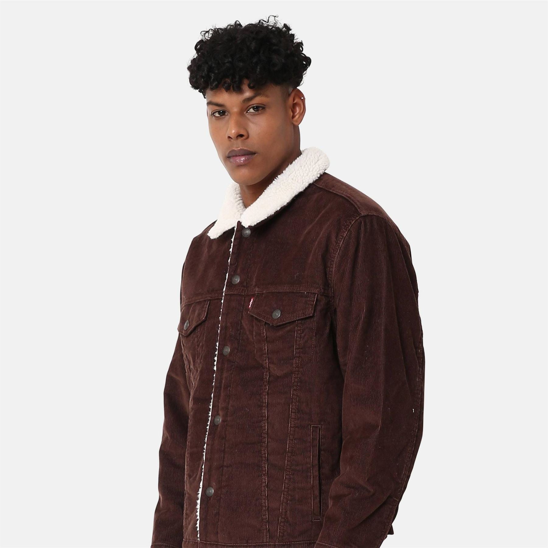Levis Type 3 Sherpa Cotton Mix Long Sleeve Denim Jacket