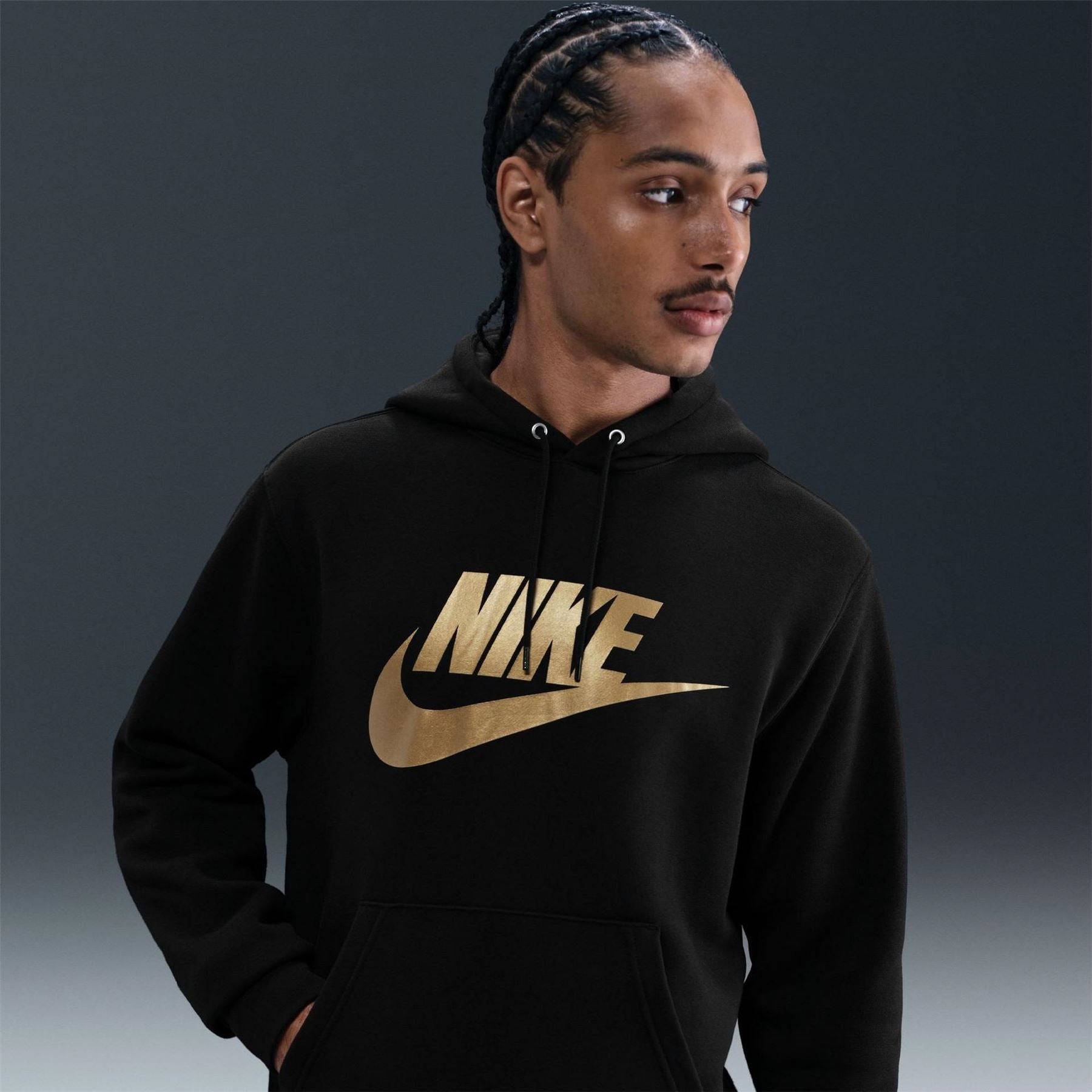 Nike Bold Logo Hooded Neck Long Sleeve Sweatshirt