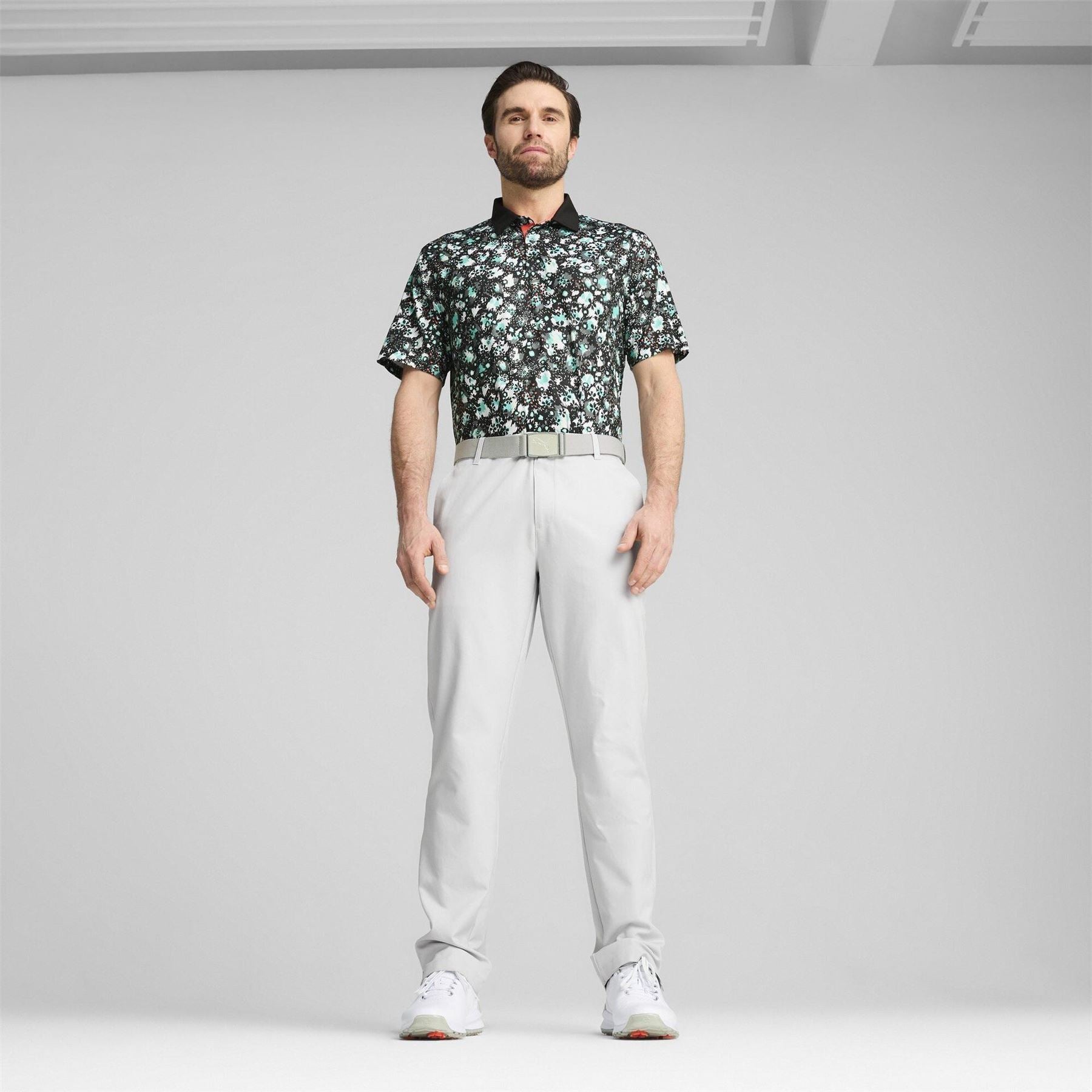 Puma Mens Cloudspun Abstract Camo Polo Shirt