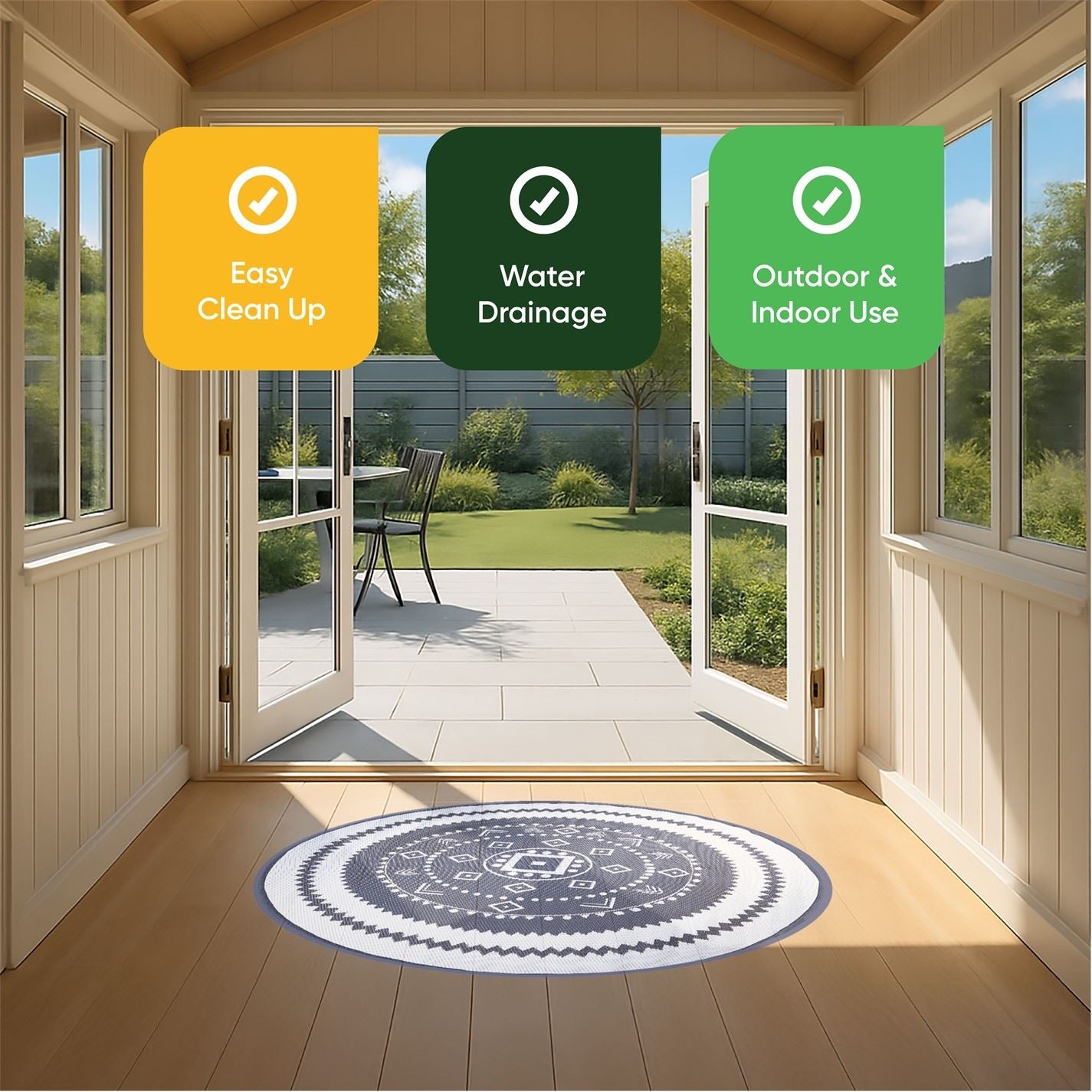 Streetwize Round Outdoor Rugs
