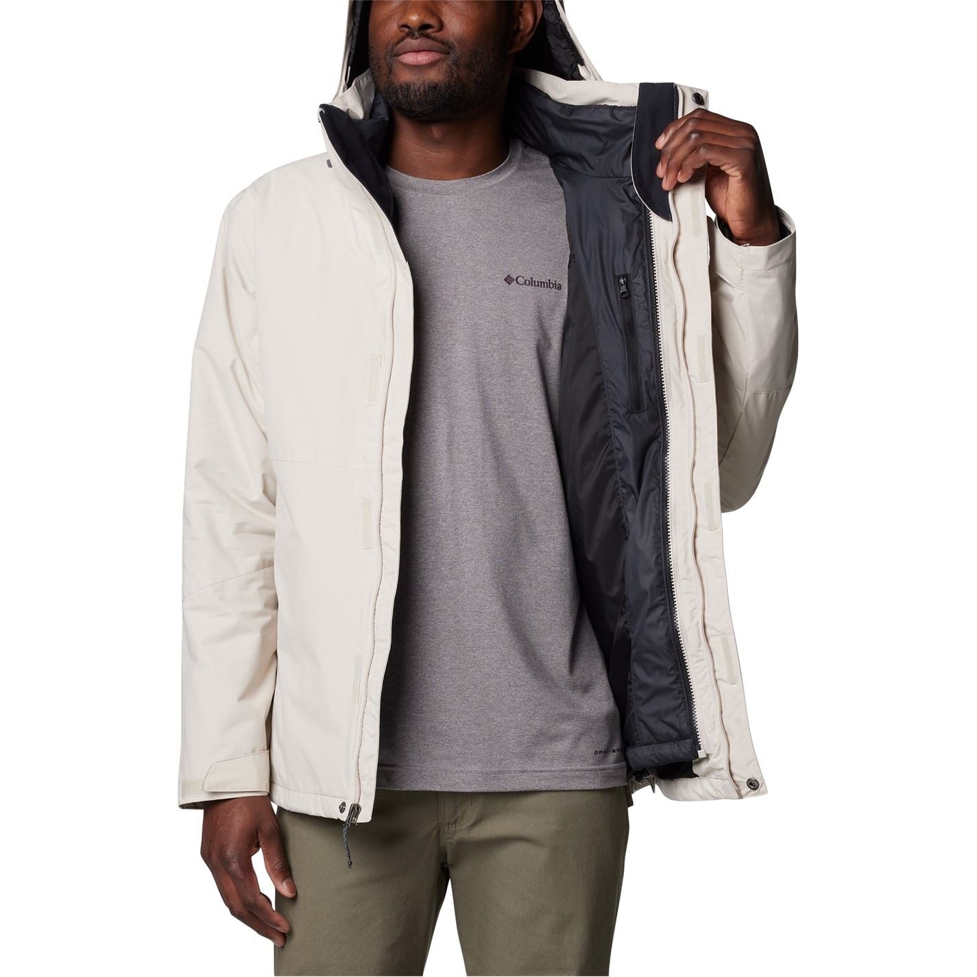 Columbia Element Blocker III Solid Patterned Hooded Three In One Jacket