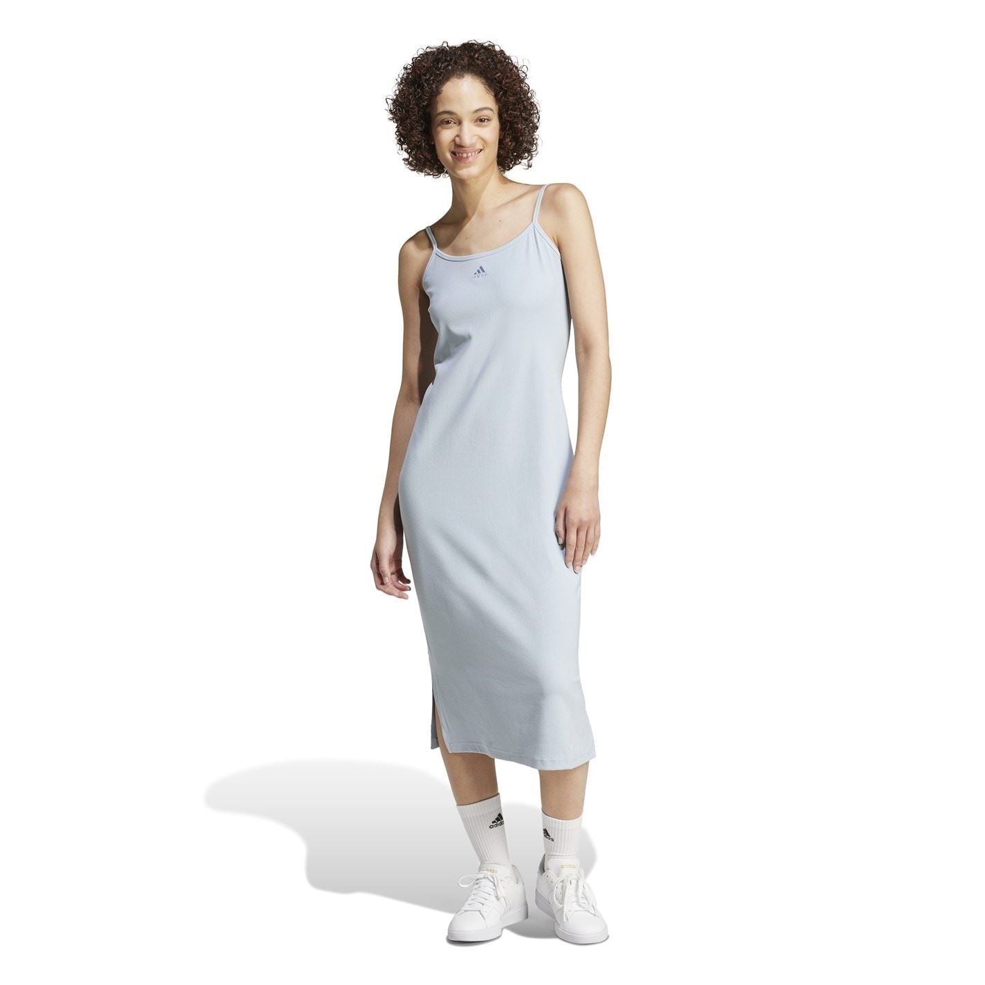 adidas All Szn Rib Fitted Midi Dress