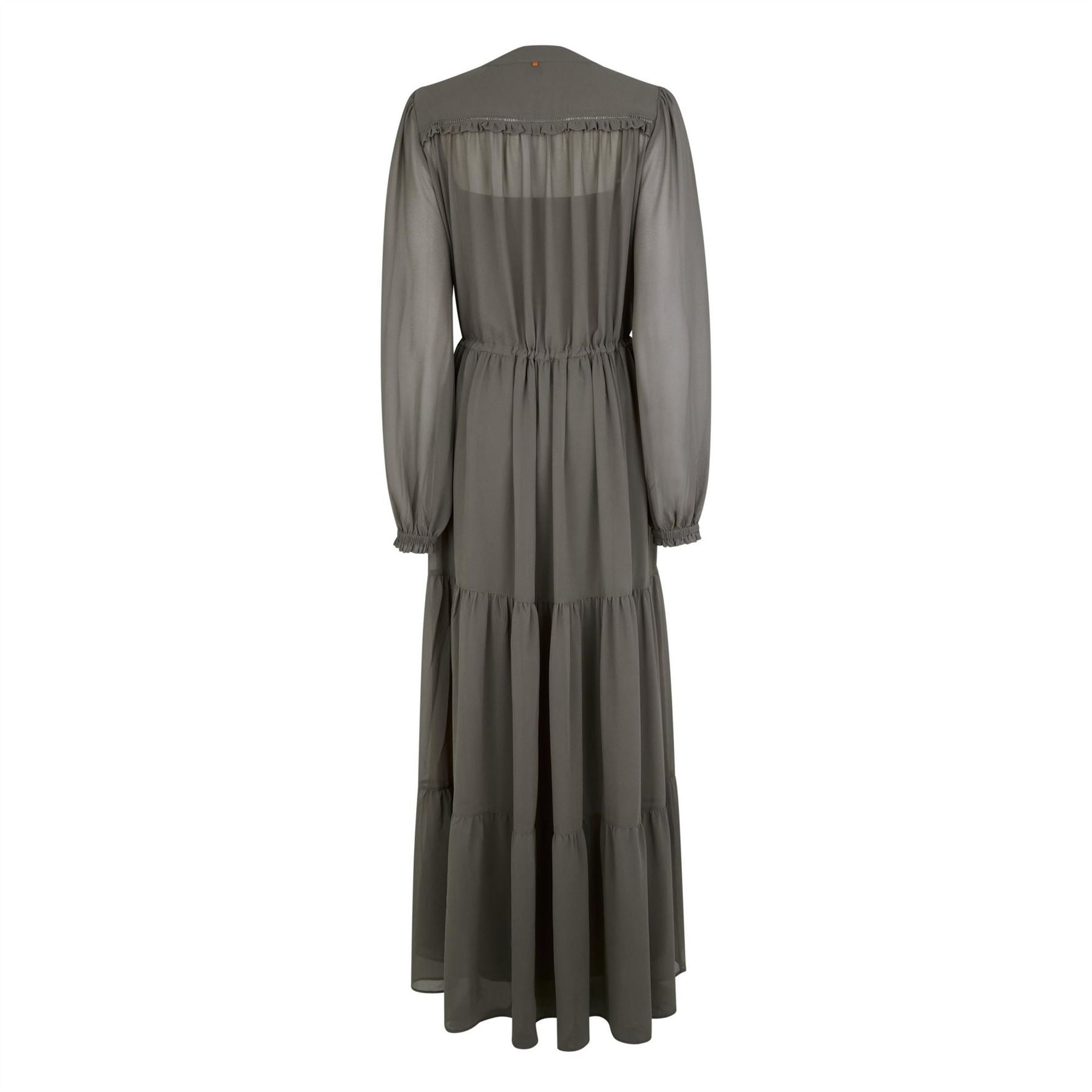 Boss Tie Waist V-Neck Maxi Dress