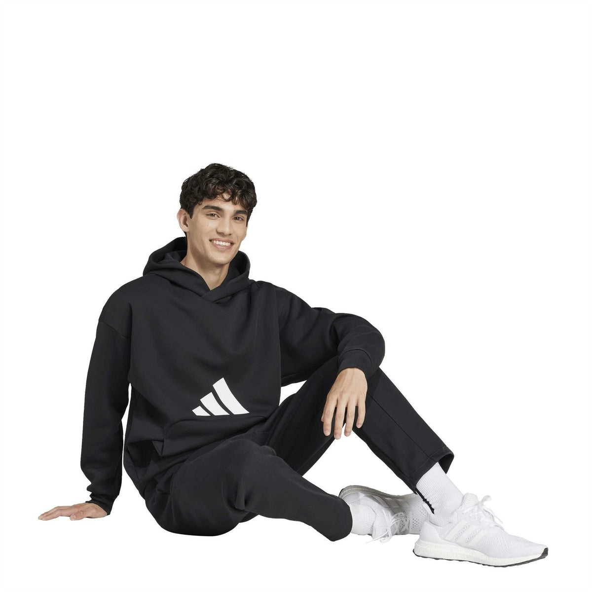 adidas 3 Bar Over The Head Hoodie
