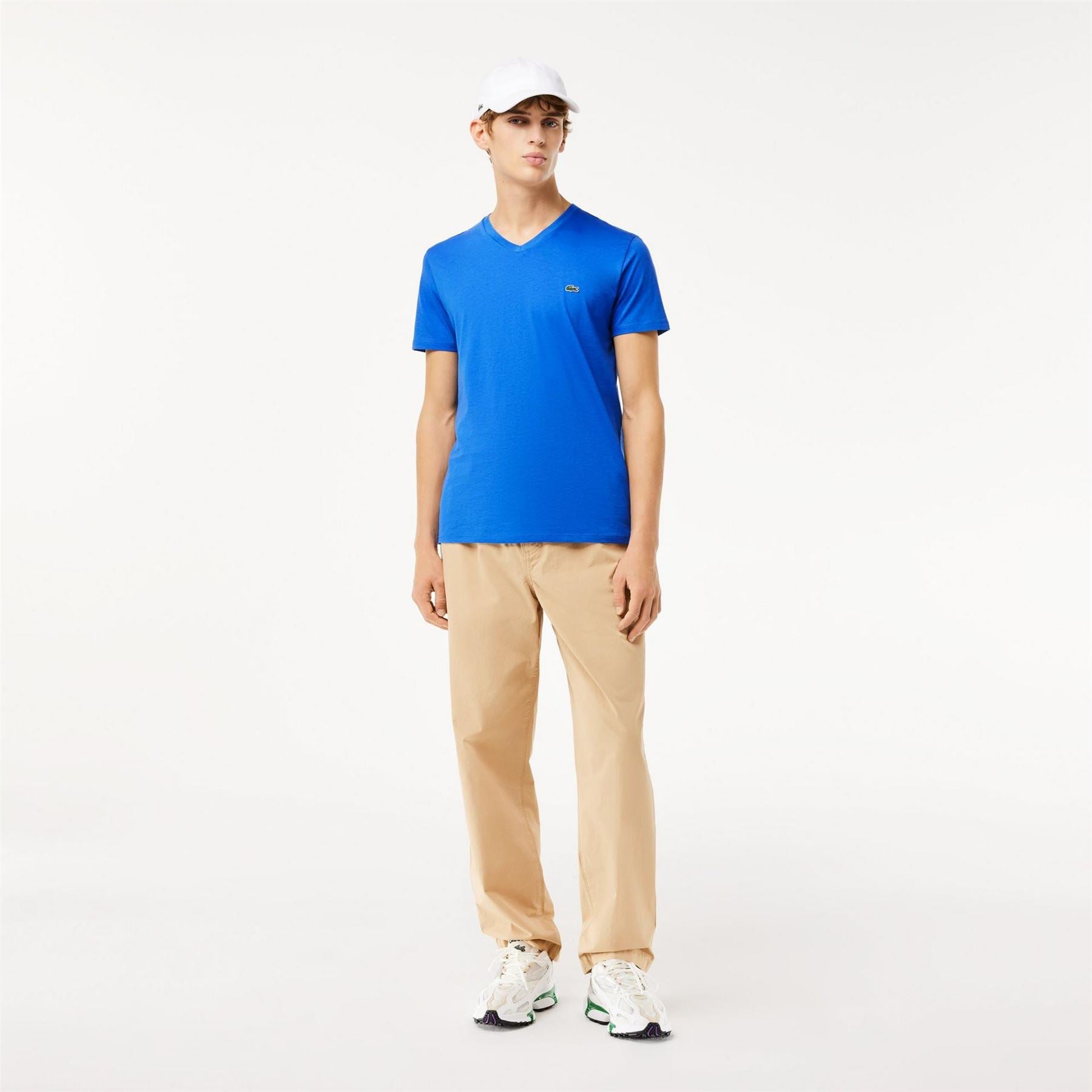 Lacoste Crocodile Print V-Neck Regular Fit T-Shirt