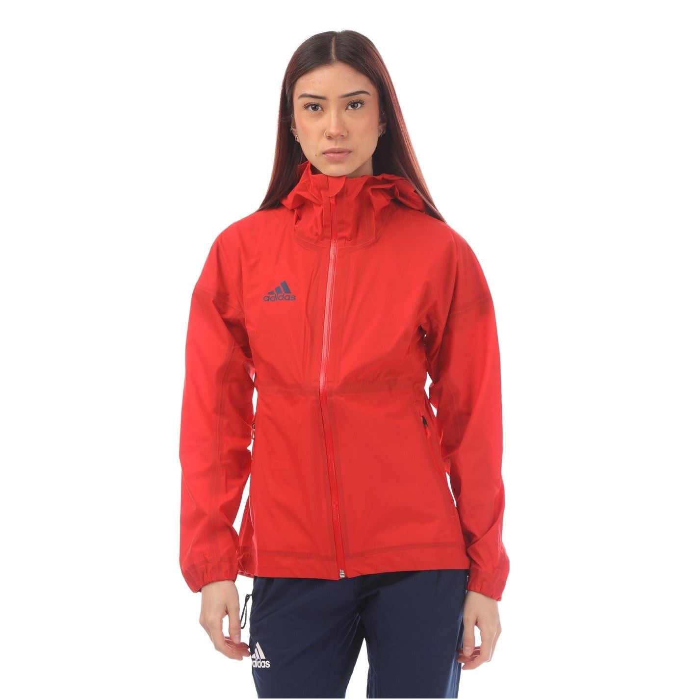 adidas Hooded Rain Jacket with Elasticated Cuff