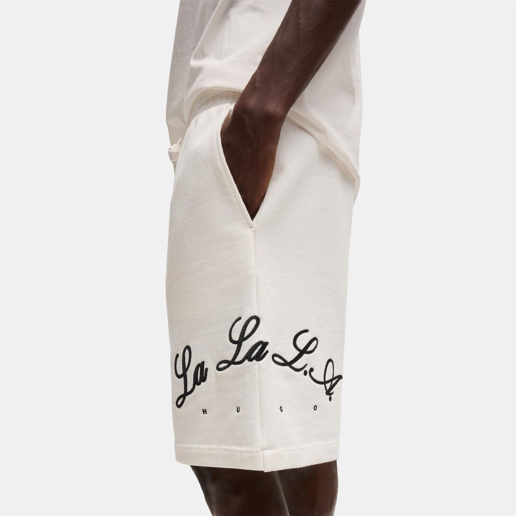 Hugo Red Fleece Jogger Shorts