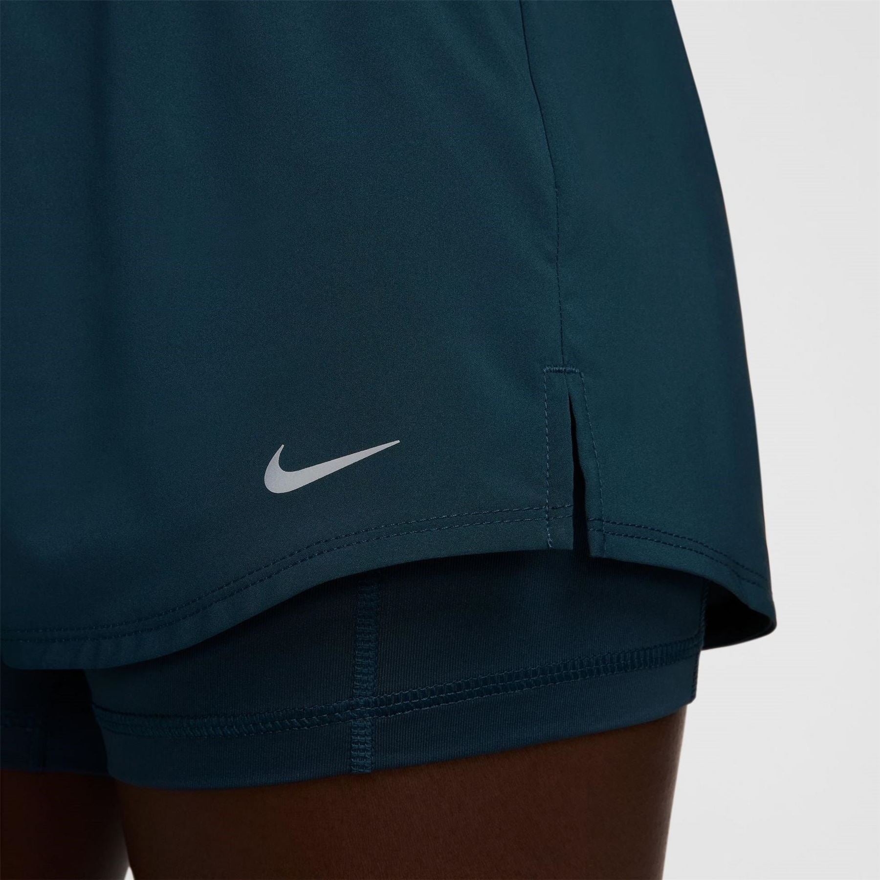 Nike Womens One Dri Fit Mid Rise 3 2 In 1 Shorts