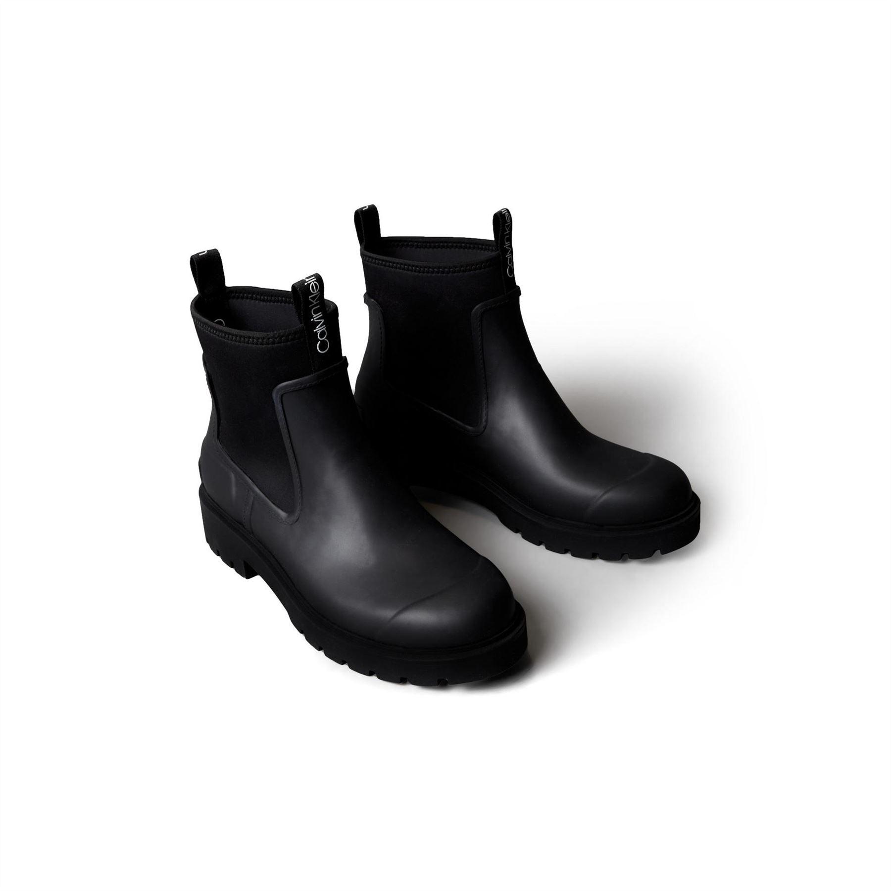Calvin Klein Chelsea Boots with Lug Sole Flats