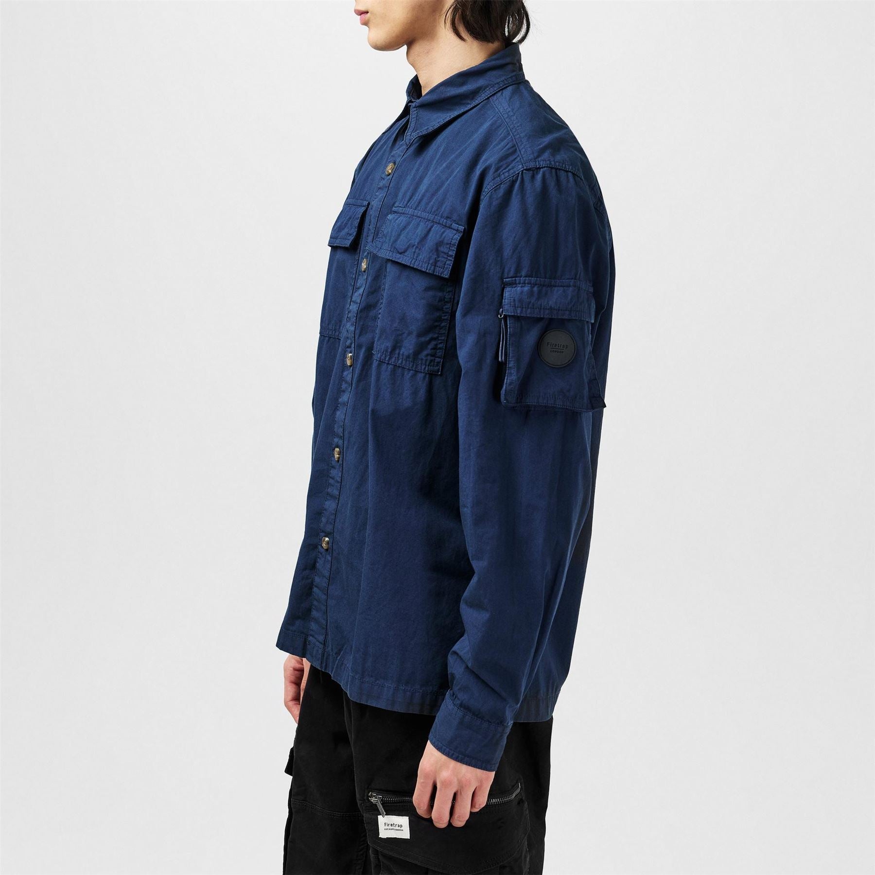 Firetrap Andor Cotton Long Sleeve Utility Overshirt