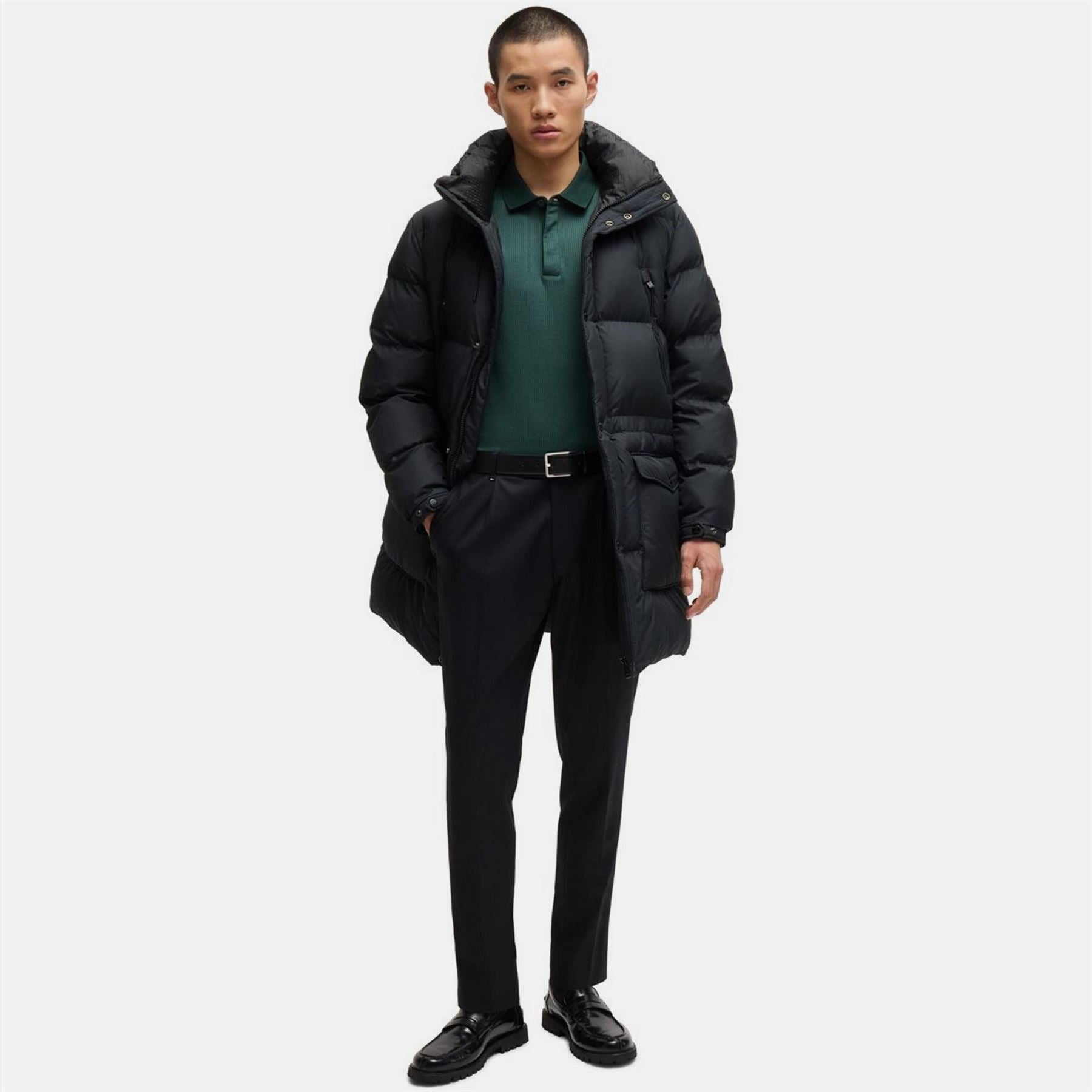 Boss H Condolo2 BOSS Black Weather Resistant Technical Parka