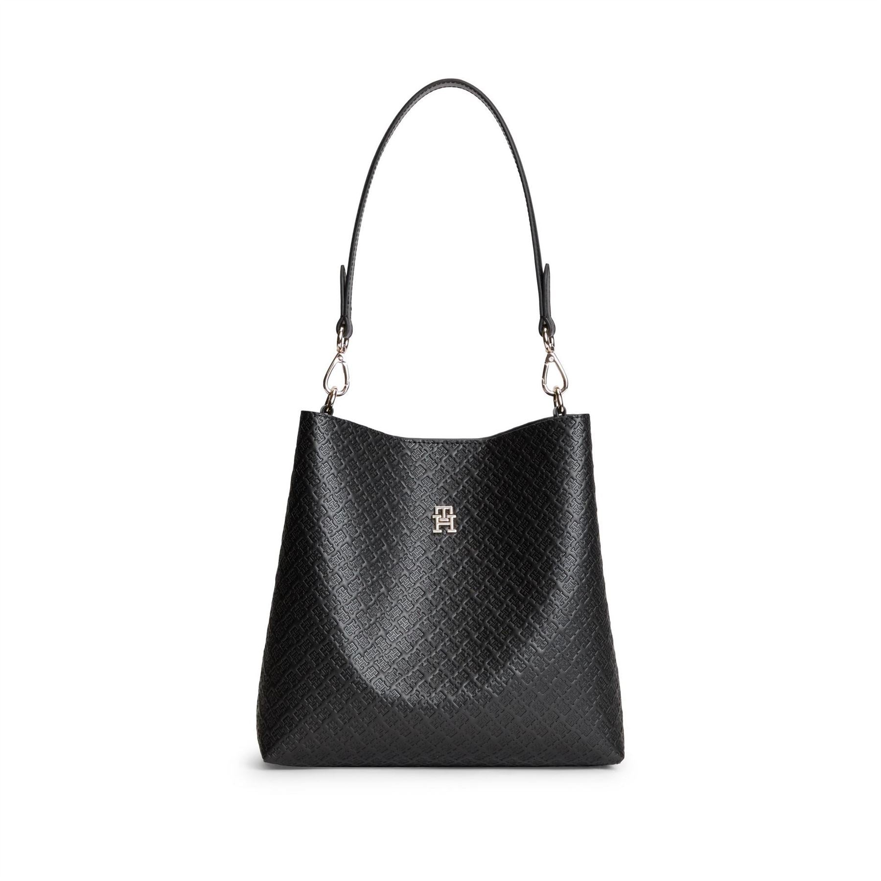 Tommy Hilfiger Icon Satchel Mono Faux Leather Shoulder Bag