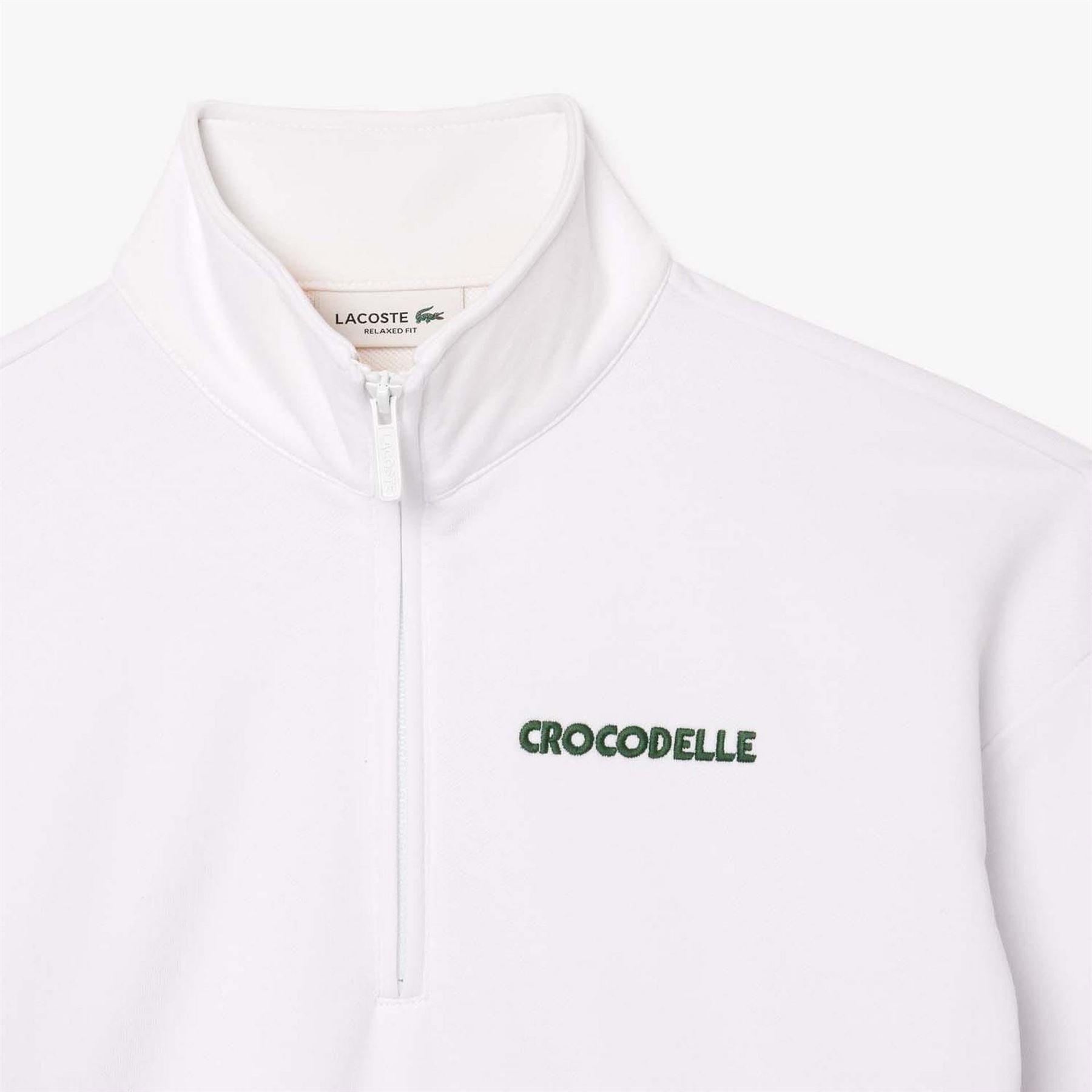 Lacoste Fit Zip Up Print Sweatshirt