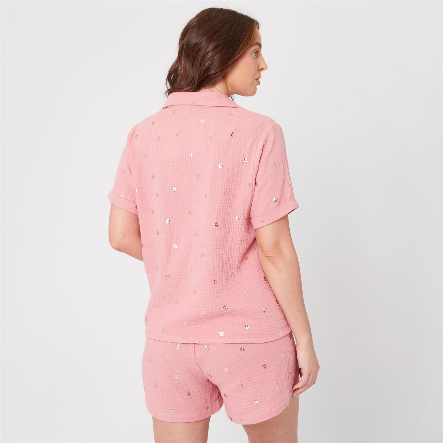 Be You Foil Flower Short Sleeve Pyjama Sets