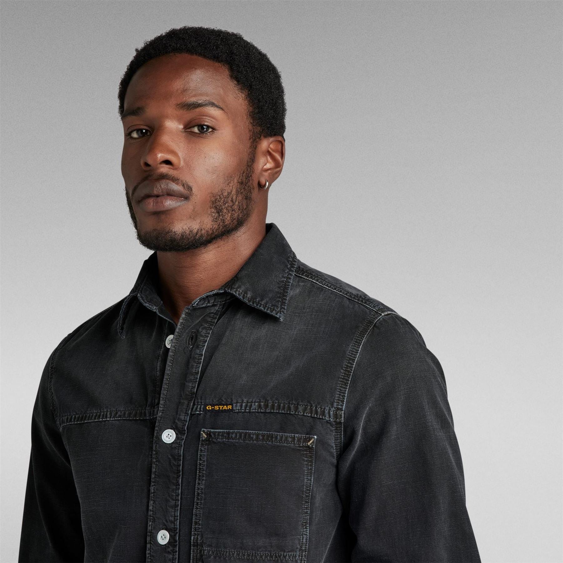 G Star One Pocket Long Sleeve Oxford Shirt