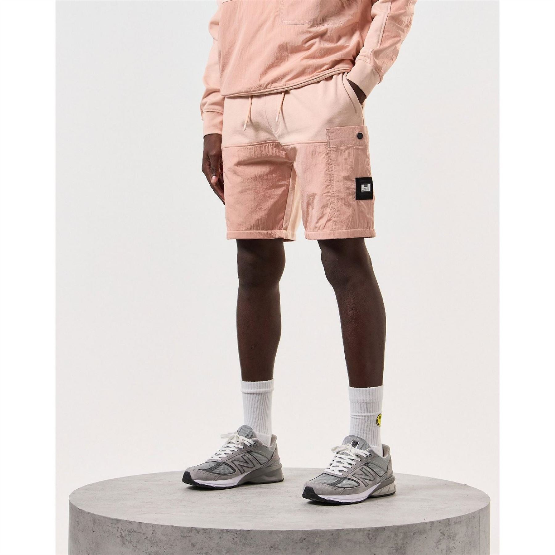 Weekend Offender Azeez Solid Patterned Shorts with Elasticated Waistband