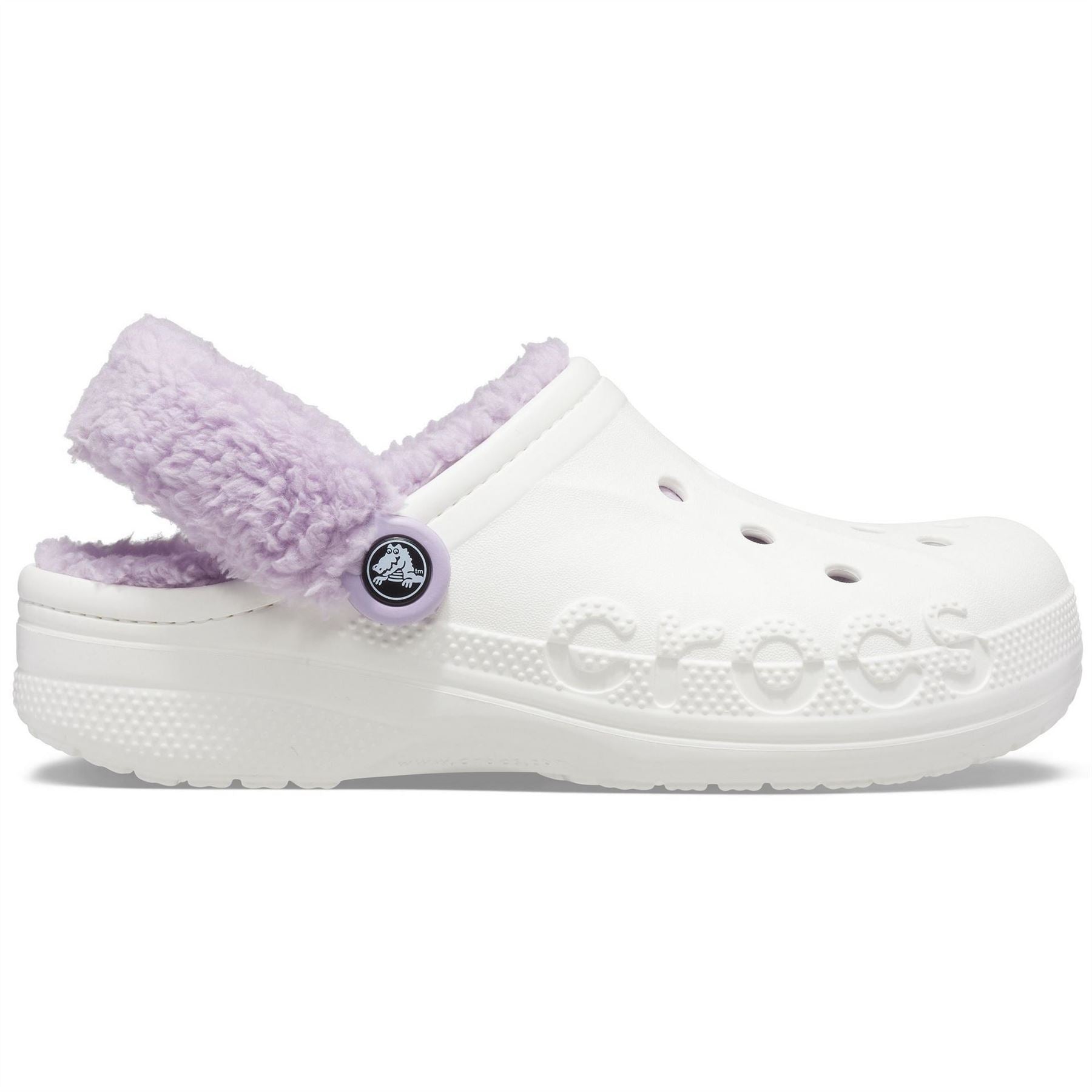 Crocs Baya Lined Fuzz Strap Closed Toe Clogs