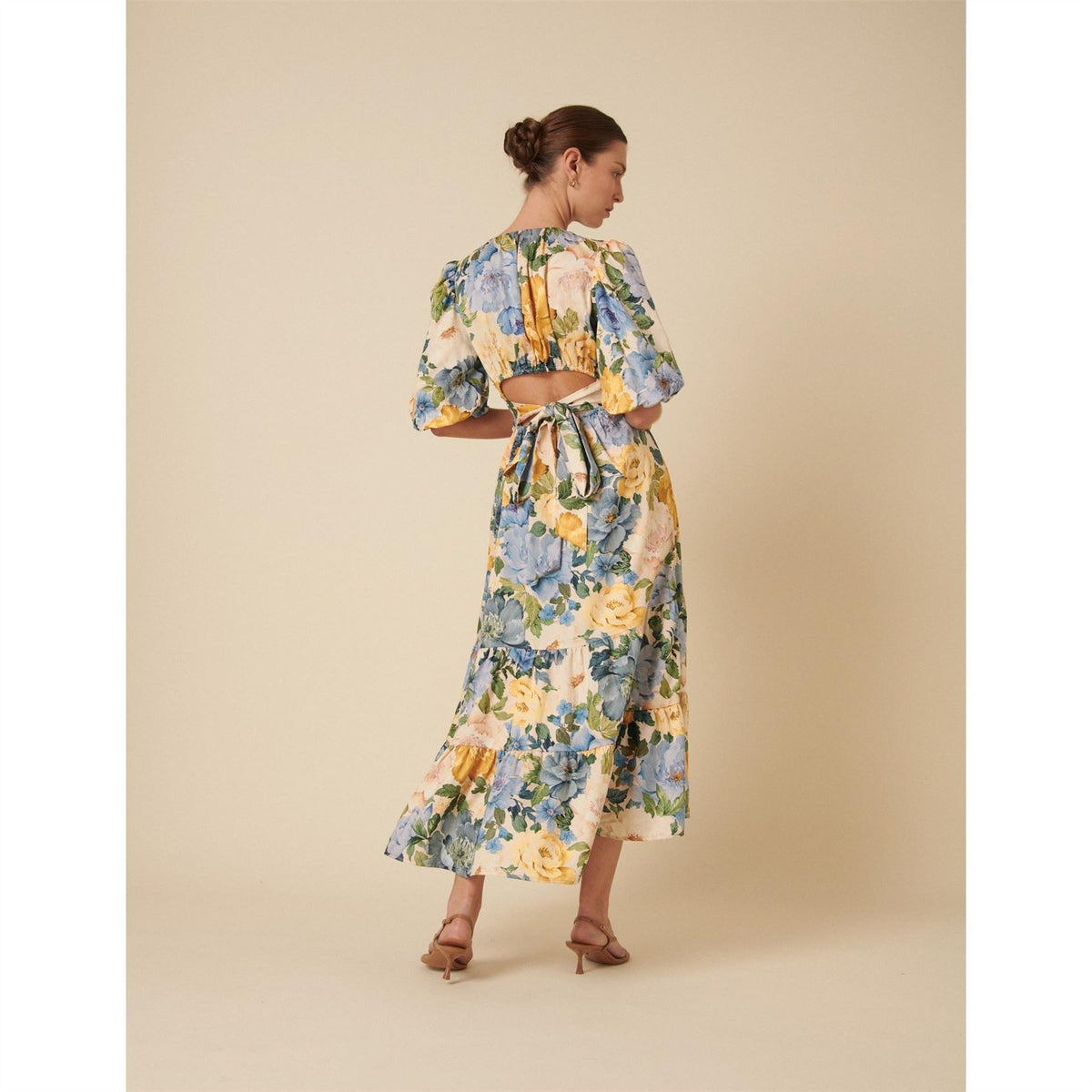 Nobodys Child Crew Neck Three Quarter Sleeve Maxi Dress