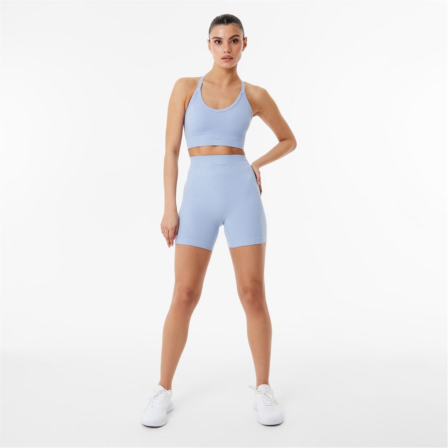 USA Pro Sophie Habboo Seamless Rib Slim-Fit Shorts