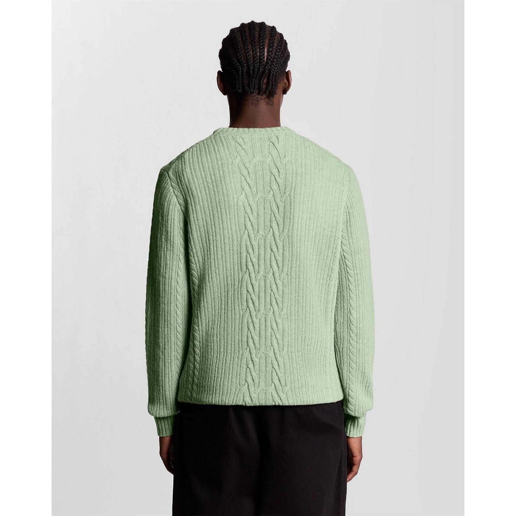 Lyle and Scott Embroidered Eagle Logo Crew Neck Long Sleeve Sweater