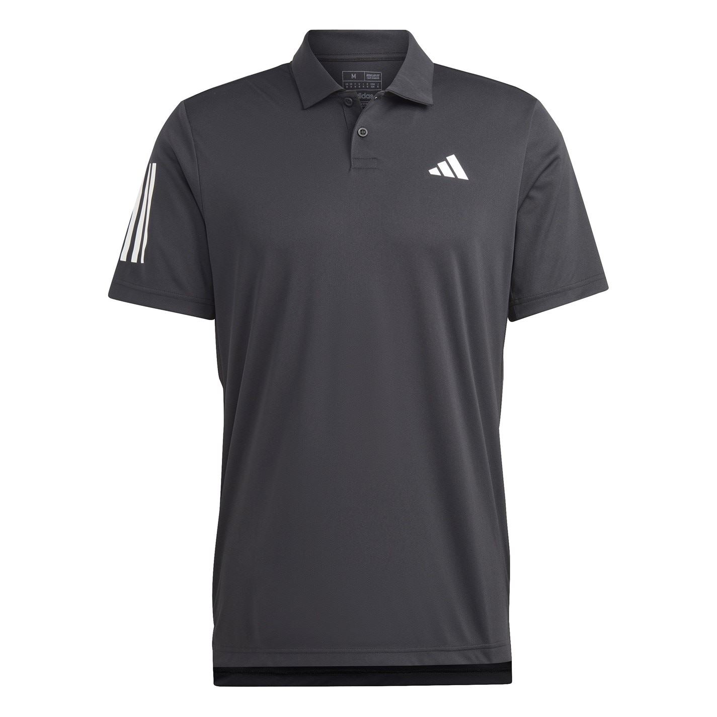 adidas Mens Club 3 Stripe Polo Shirt