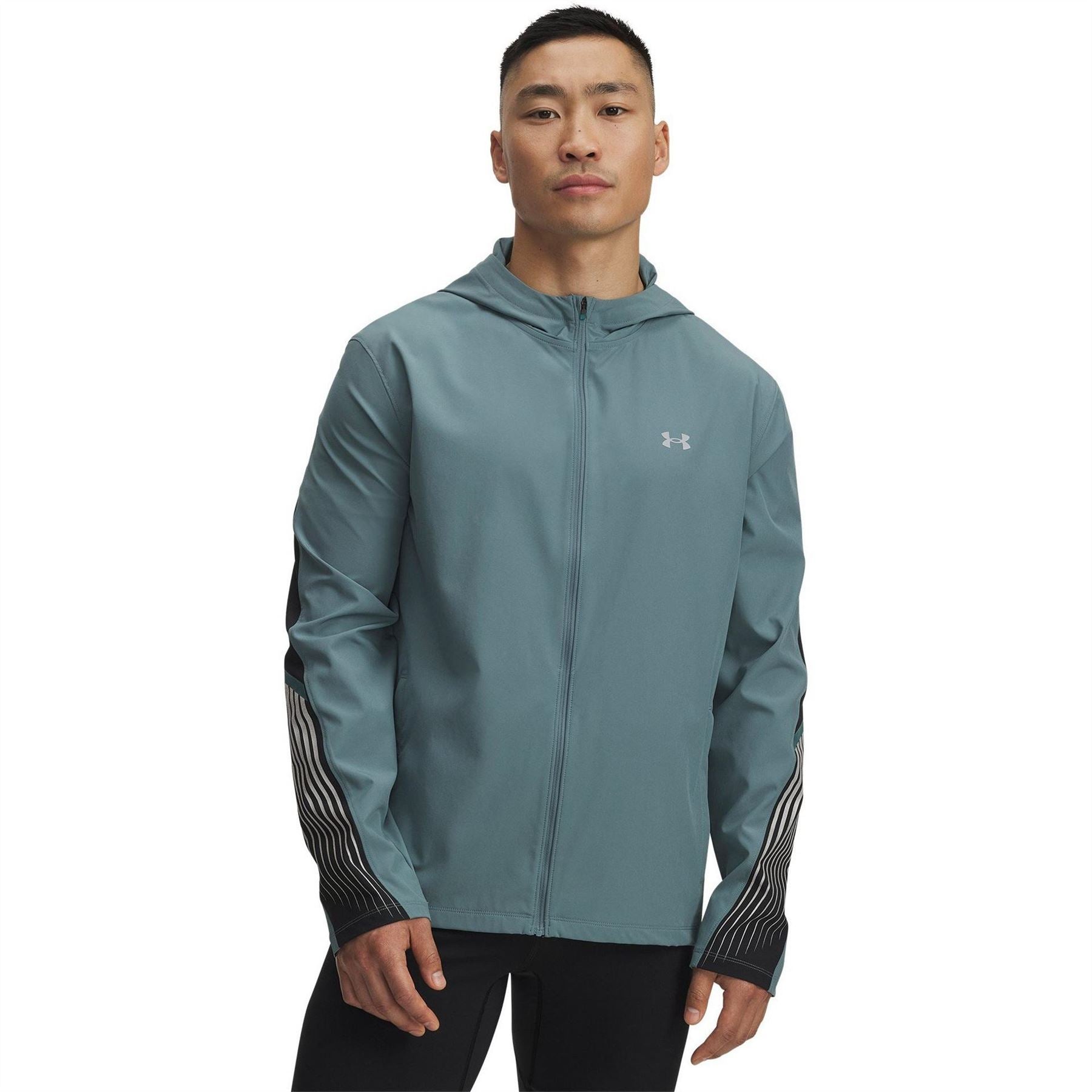 Under Armour Storm Hooded Full Zipper Windbreaker with Woven Cuff