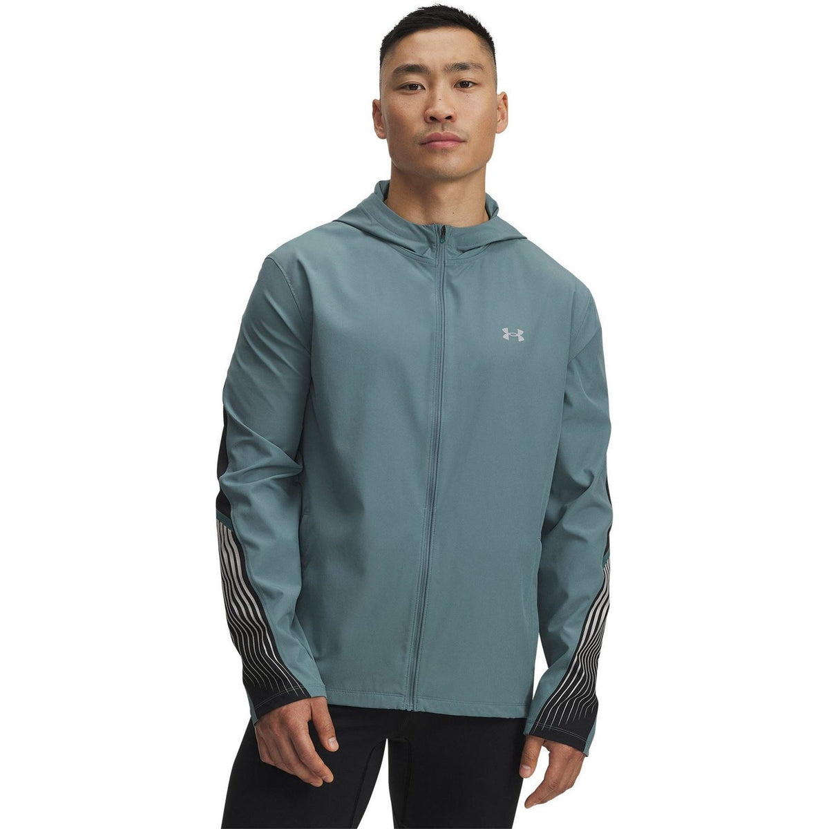 Under Armour Storm Hooded Full Zipper Windbreaker with Woven Cuff