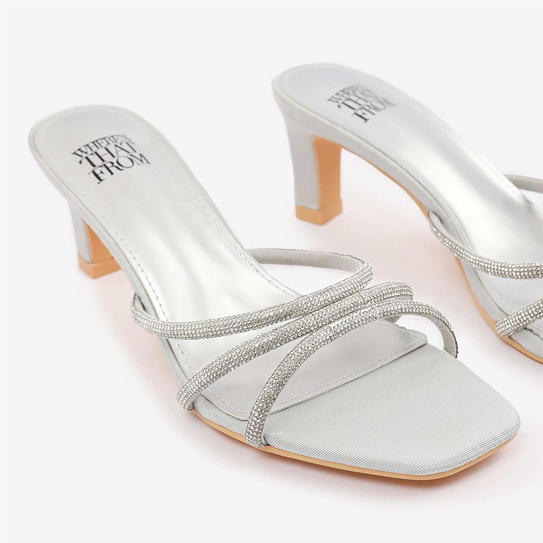 Wheres That From High Heel Open Toe Block Heel Sandals