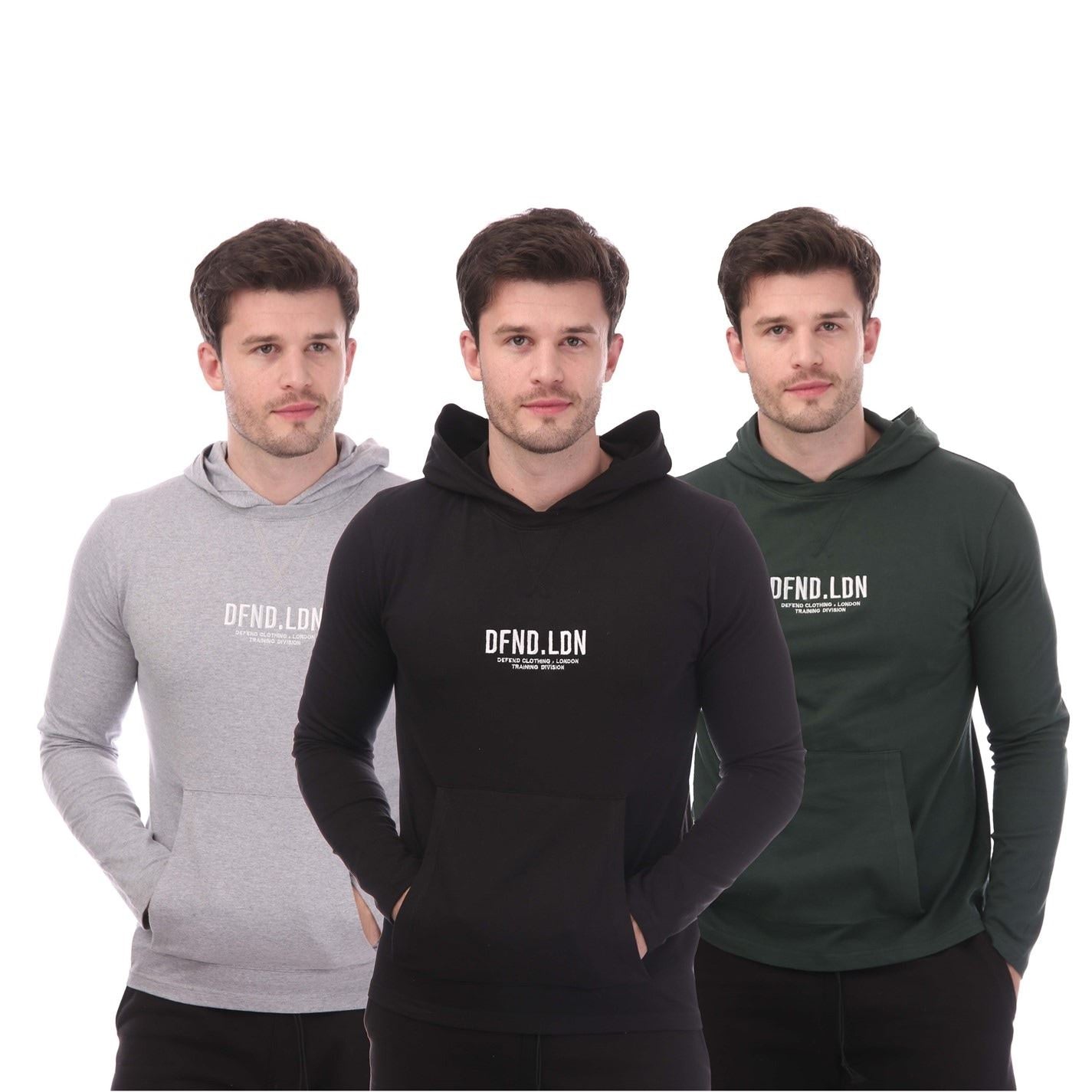 DFND London Hooded Lettering Regular Fit Sweatshirt