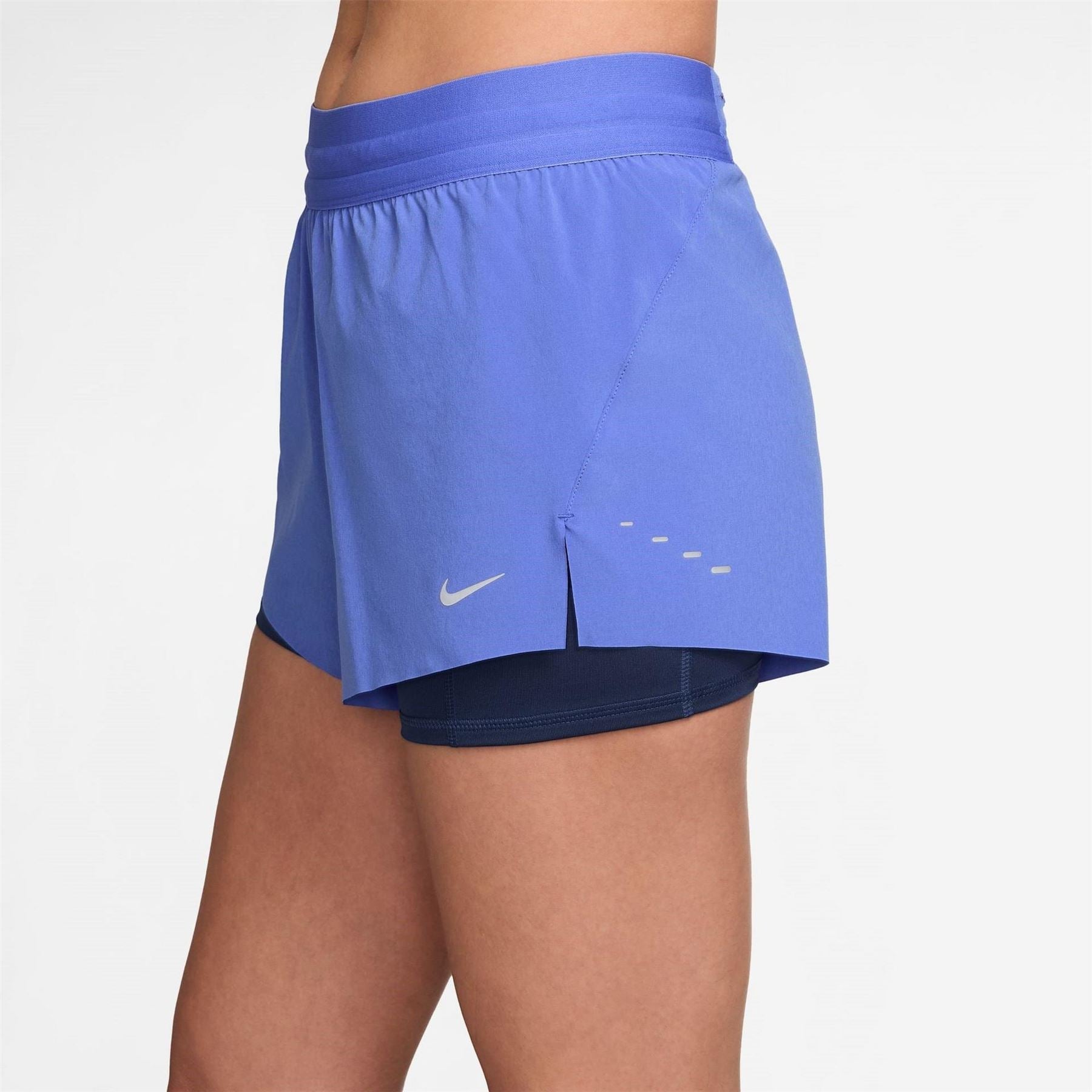 Nike Womens Dri Fit Swift Mid Rise 3 2 In 1 Shorts