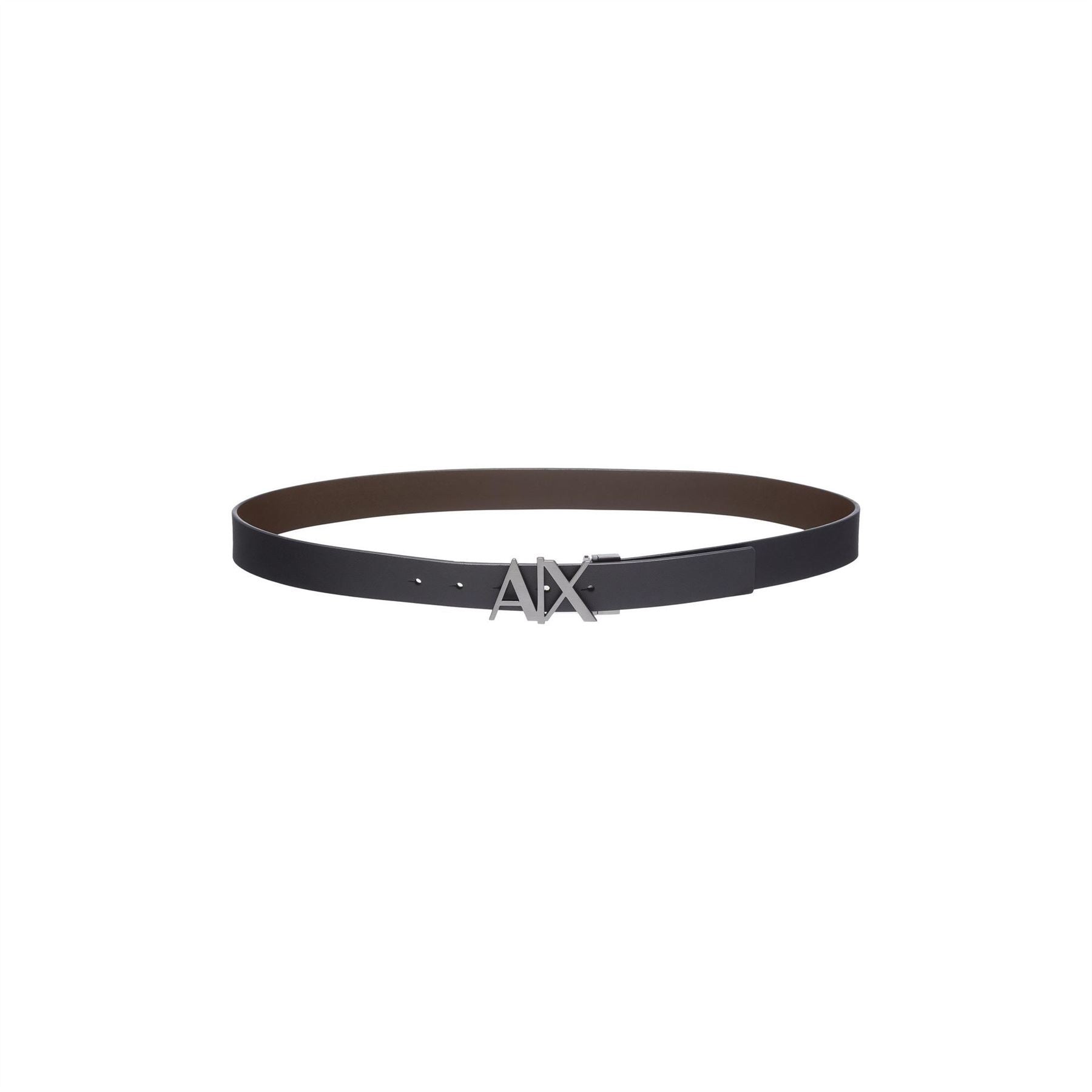 Armani Exchange Cut Out Large Logo Belt