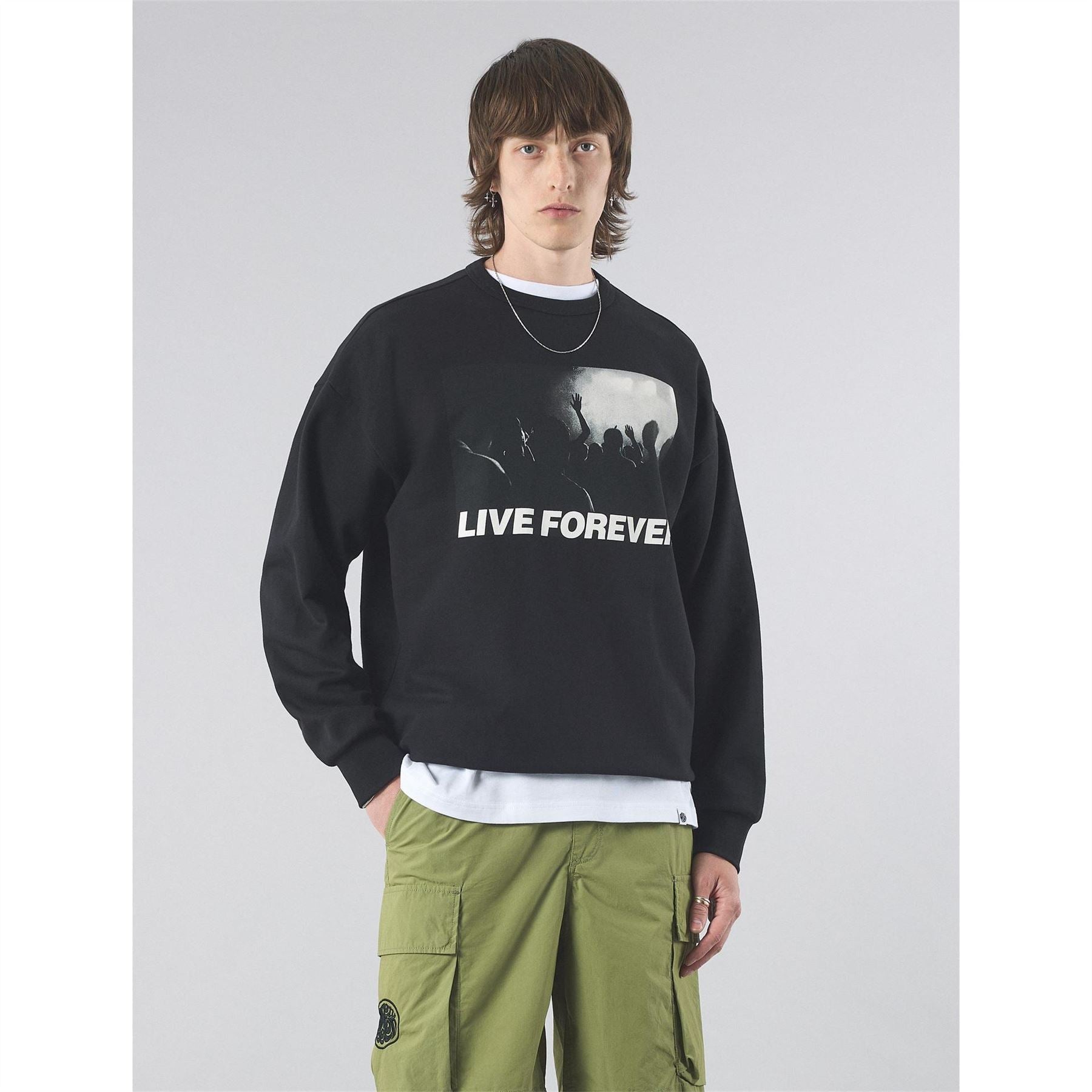 Pretty Green Porsche Regular Fit Lettering Graphic Sweatshirt