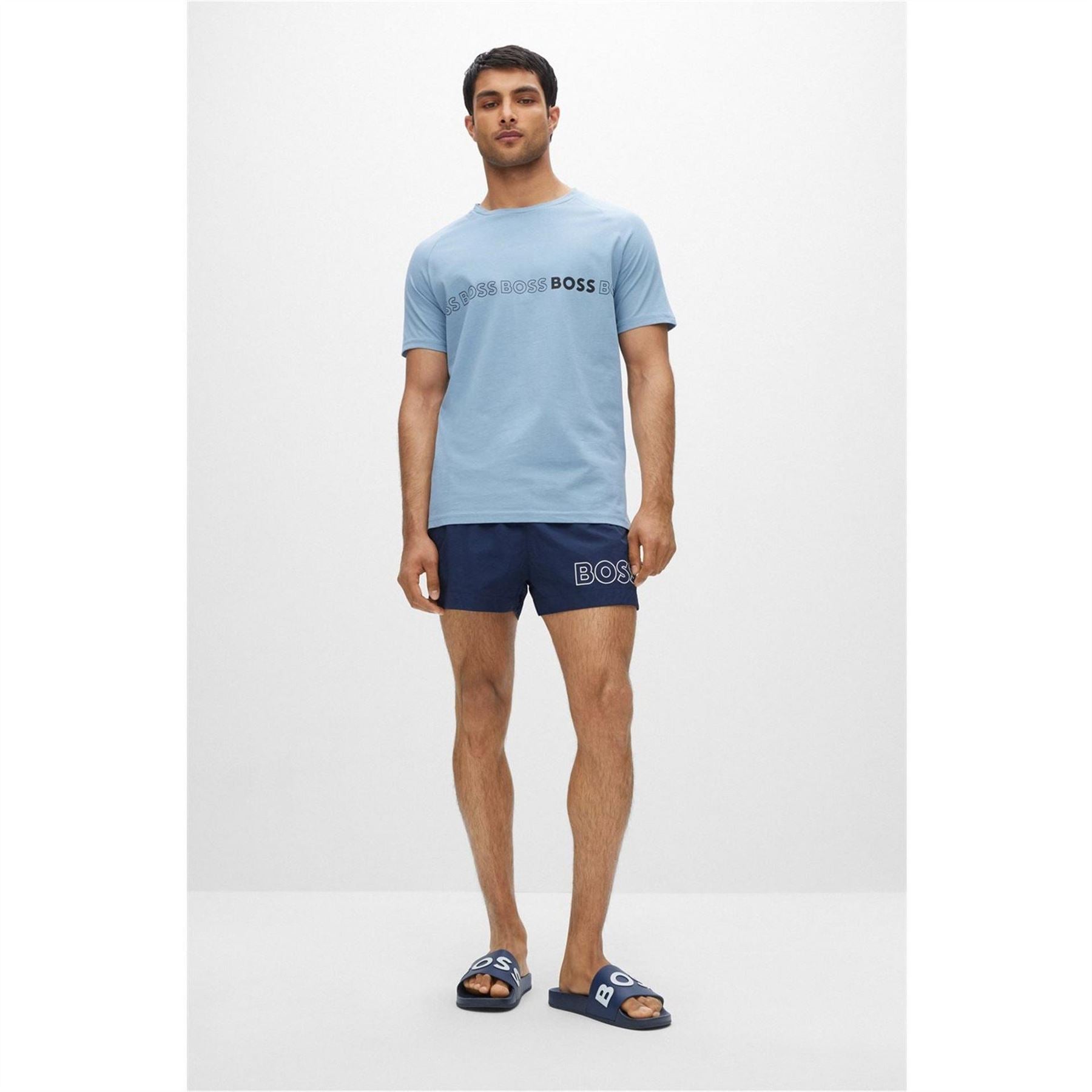 Boss Bay Logo Sliders, Branding Strap Sandals