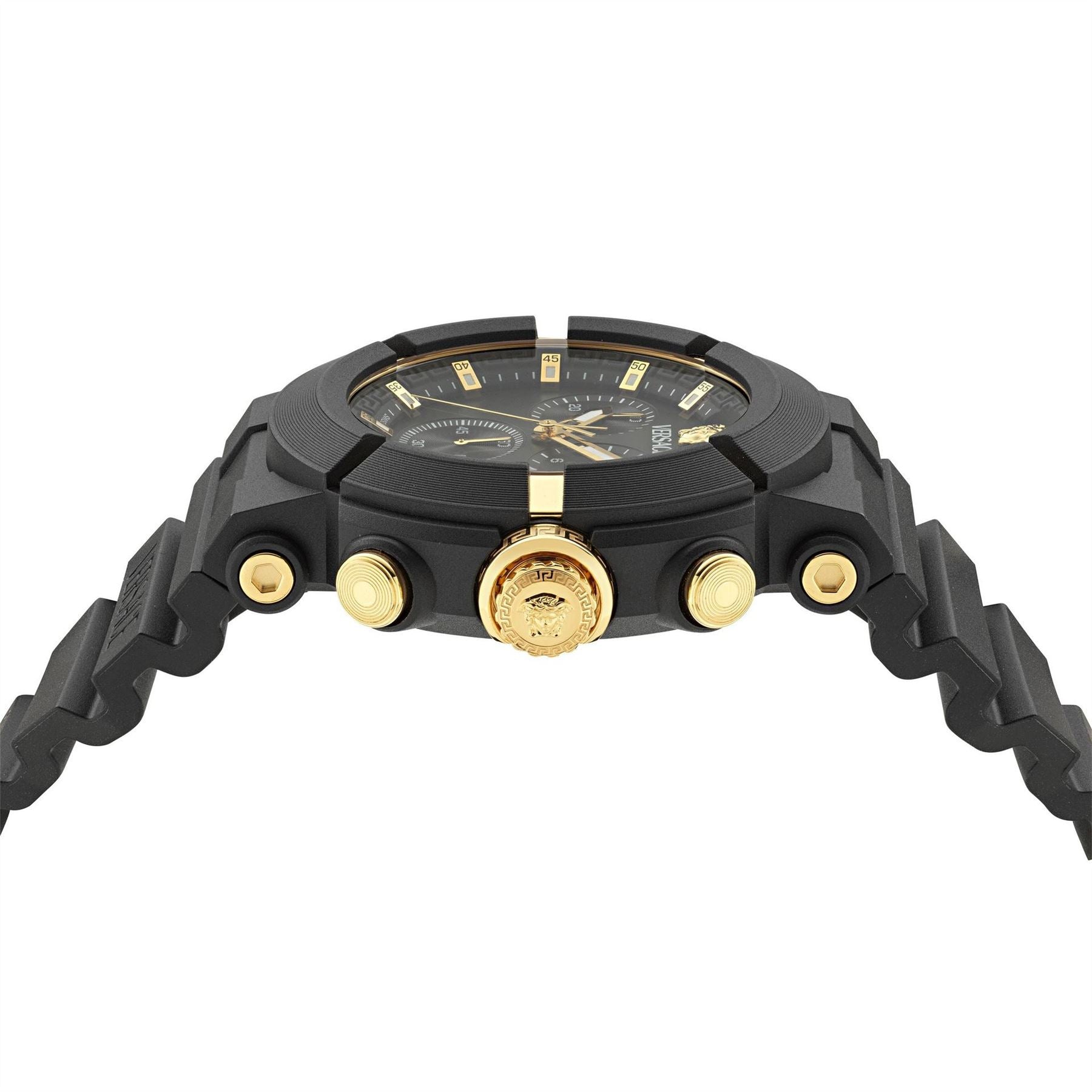 Versace Chronograph Fashion Rubber Bracelet Analogue Watch