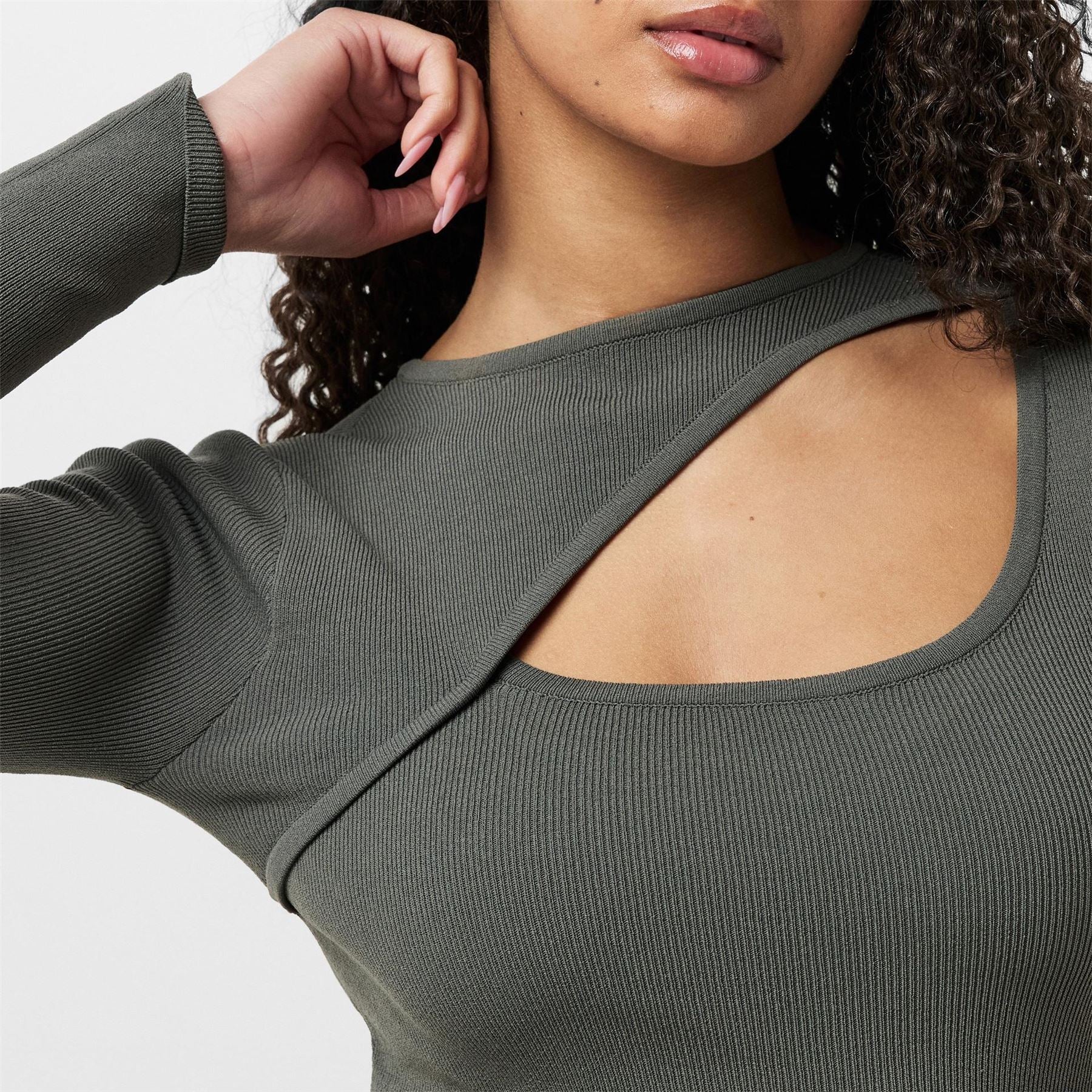 Jack Wills Slash Crew Neck Midi Bodycon Dress
