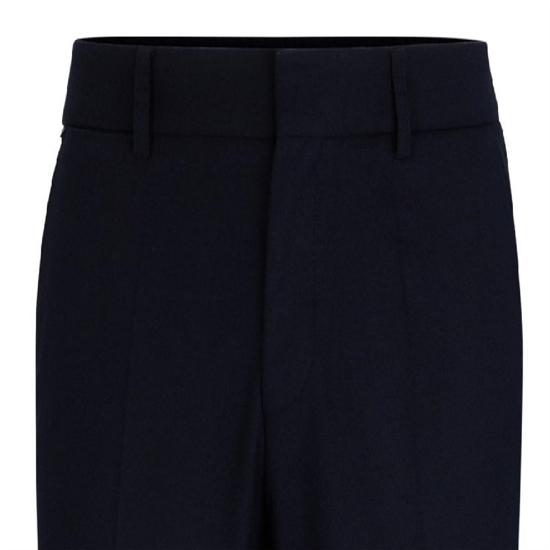 Boss Genius Solid Patterned Straight Trousers